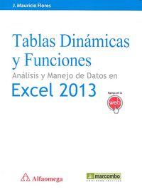 Vorderes Coverbild Tablas dinámicas y funciones : análisis y manejo de datos en Excel 2013