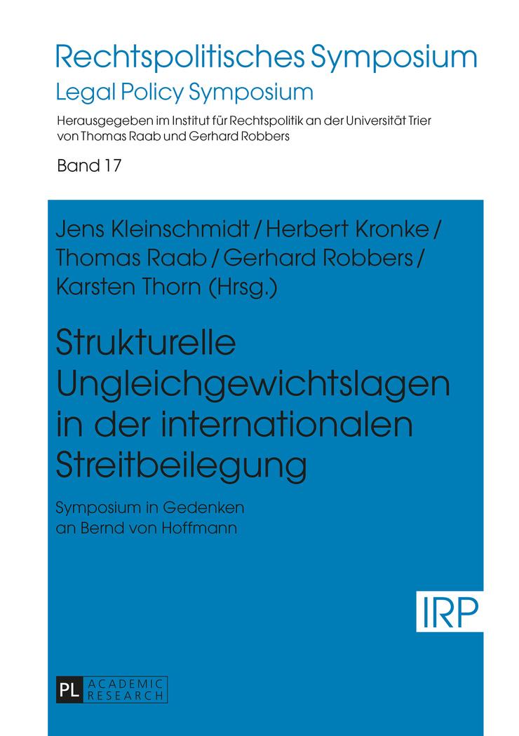 Vorderes Coverbild Strukturelle Ungleichgewichtslagen in der internationalen Streitbeilegung
