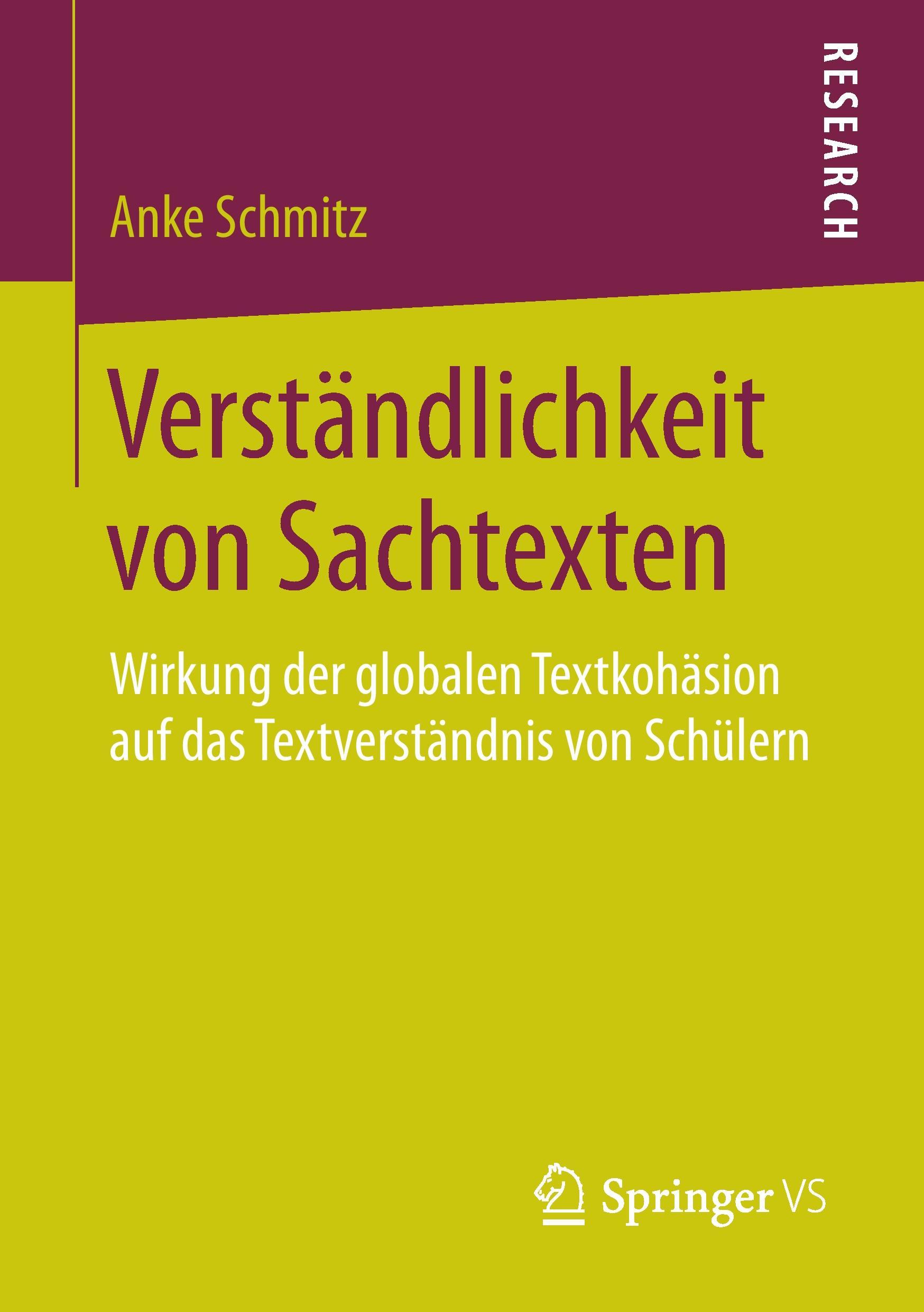 Vorderes Coverbild Verständlichkeit von Sachtexten