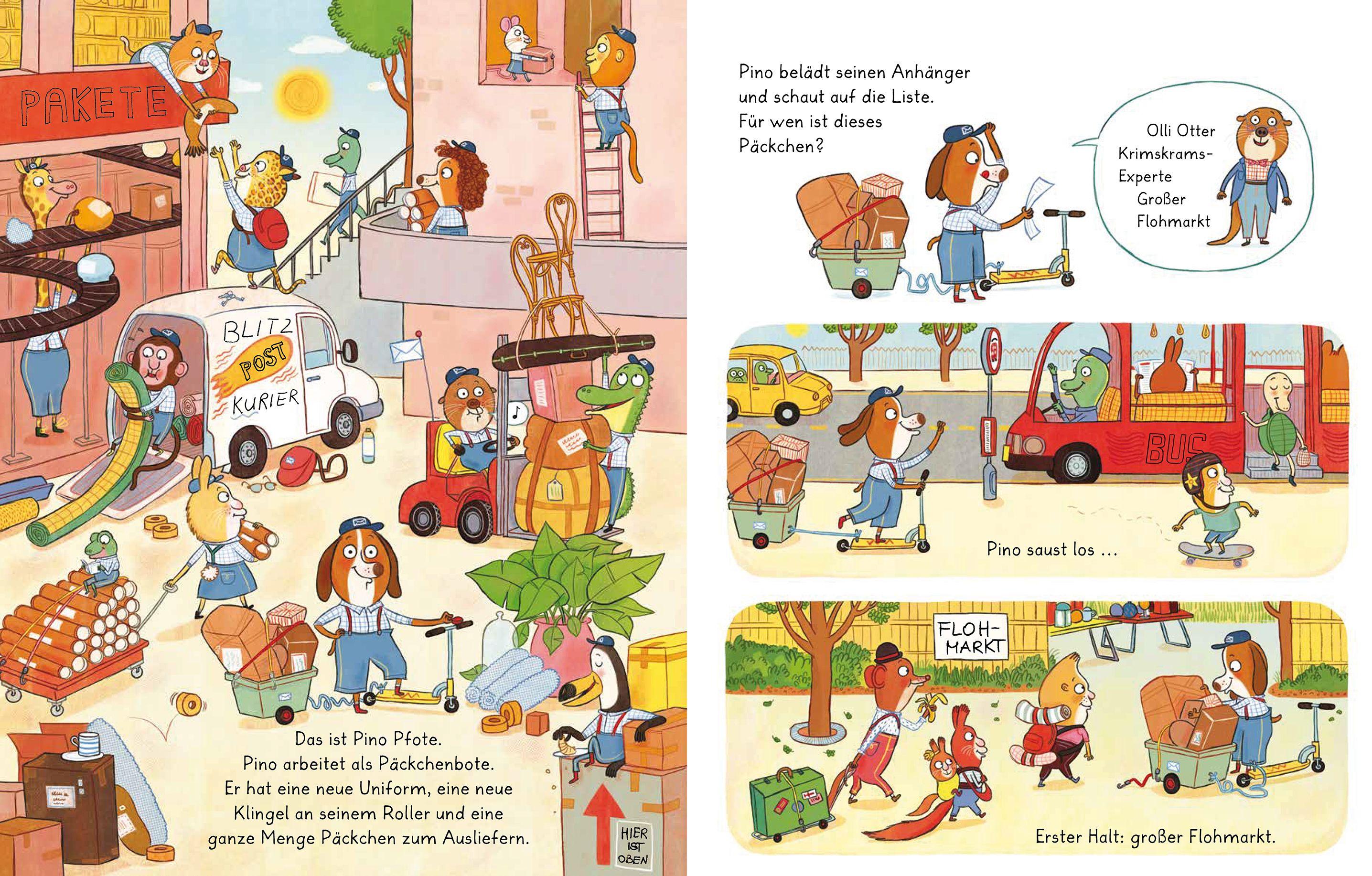 Beispielinhalt (Bild) Pino Pfote - Ab die Post!  Band 2