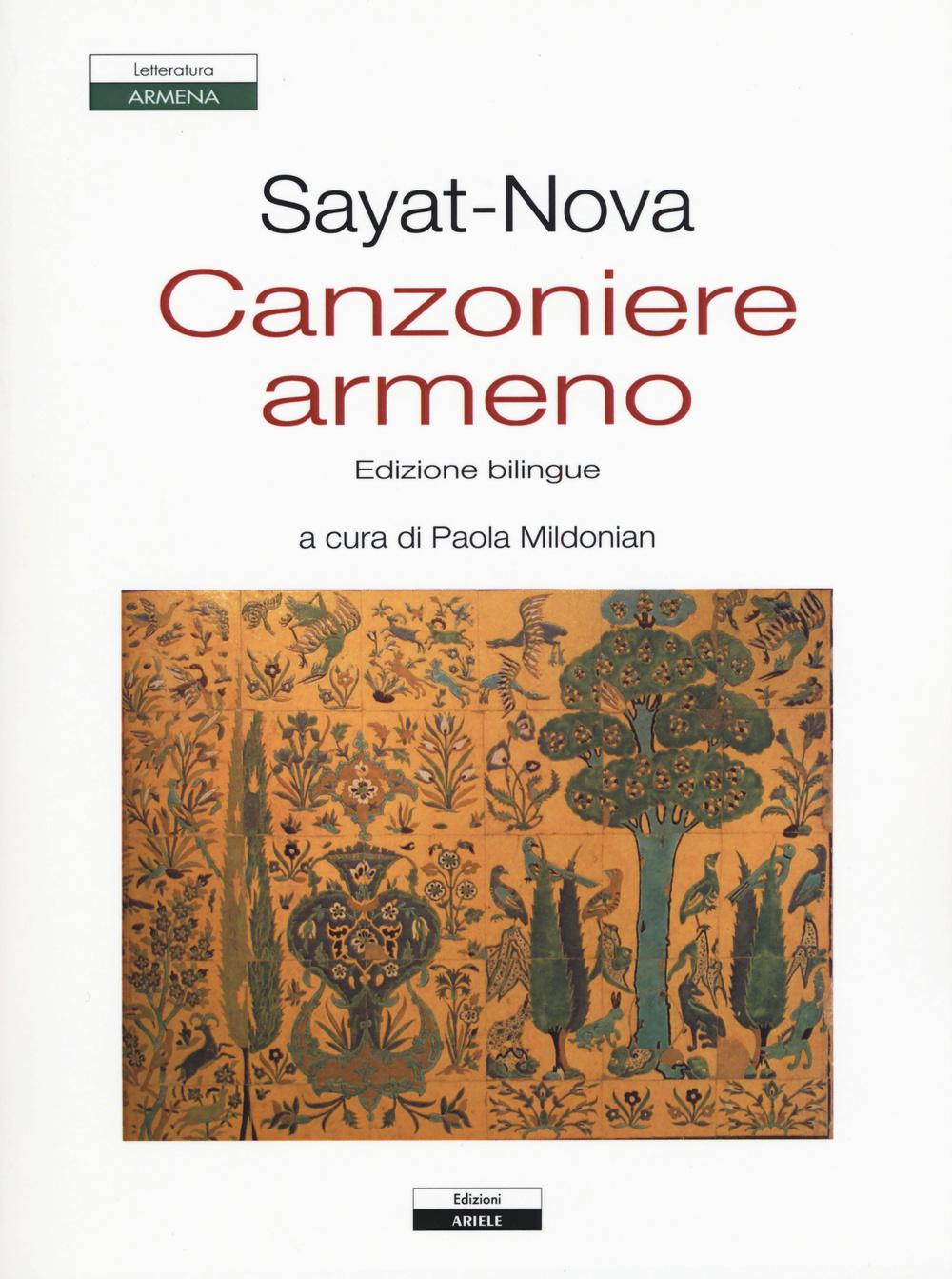 Vorderes Coverbild Canzoniere armeno. Testo a fronte armeno