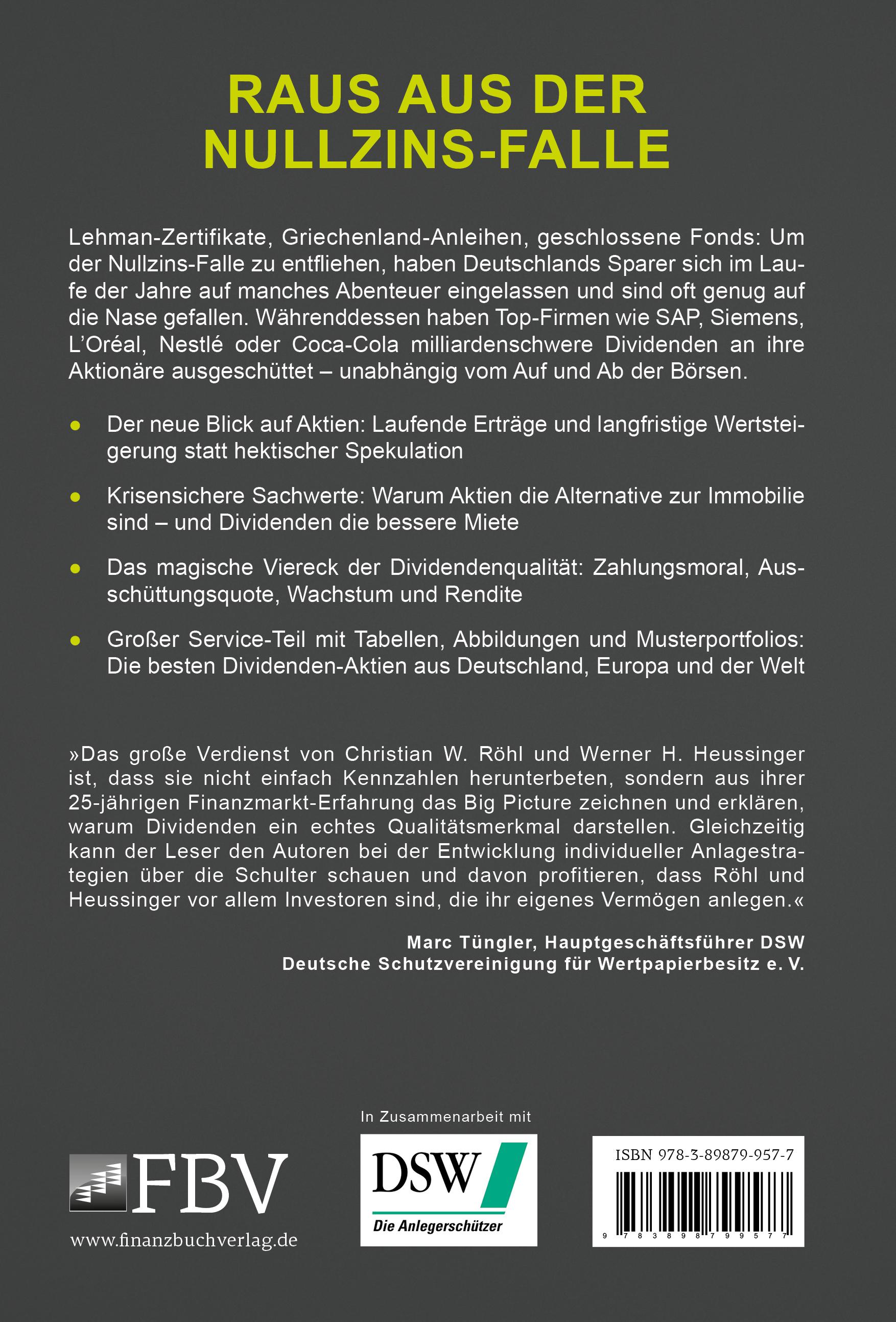 Rückseitencover Cool bleiben und Dividenden kassieren