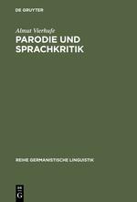 Vorderes Coverbild Parodie und Sprachkritik