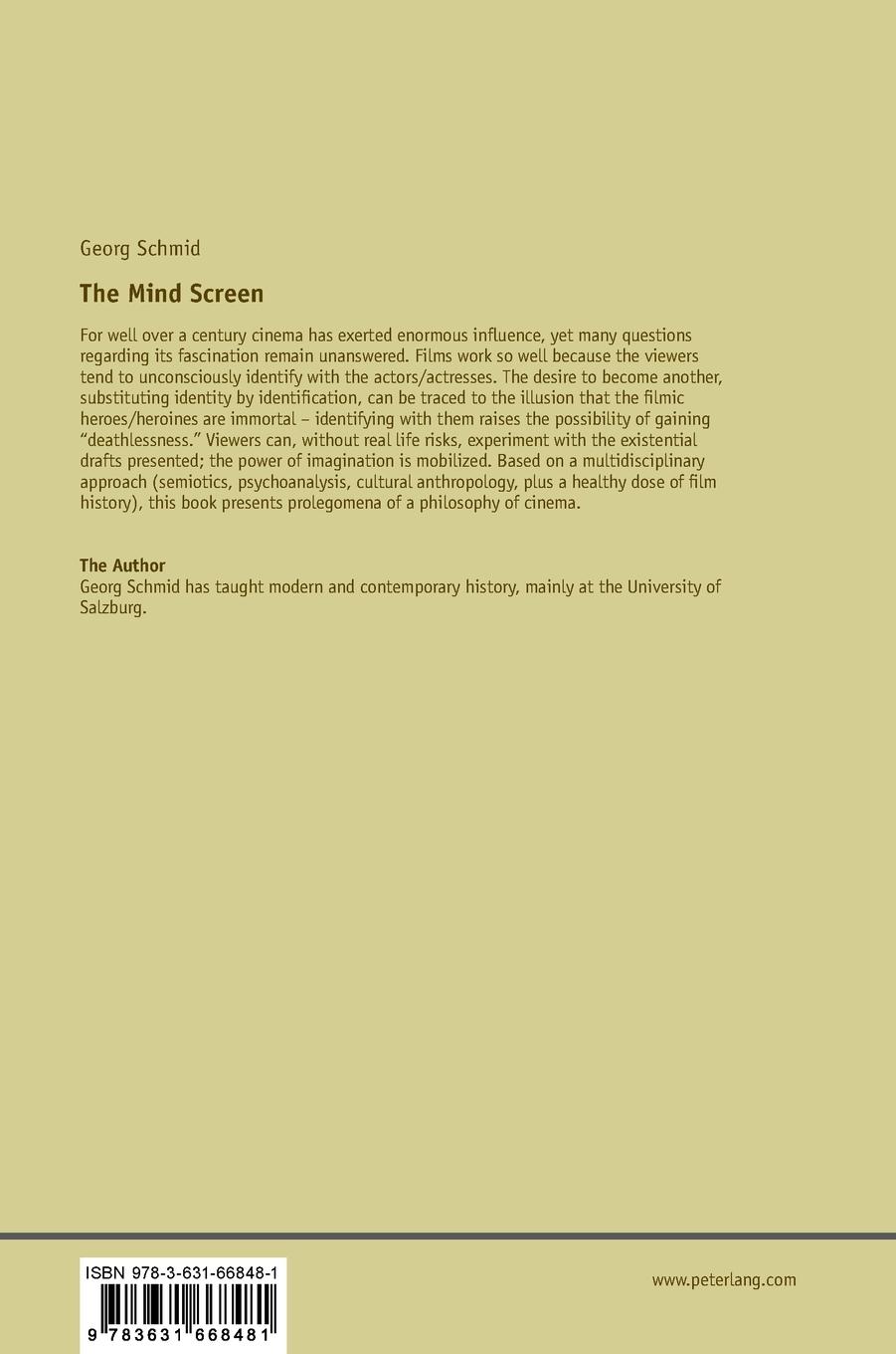 Rückseitencover The Mind Screen