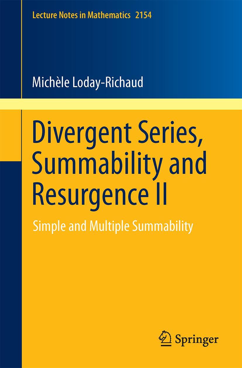 Vorderes Coverbild Divergent Series, Summability and Resurgence II