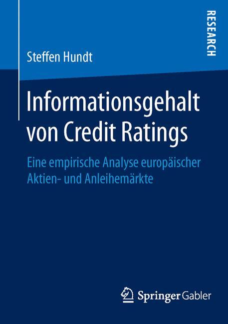 Vorderes Coverbild Informationsgehalt von Credit Ratings