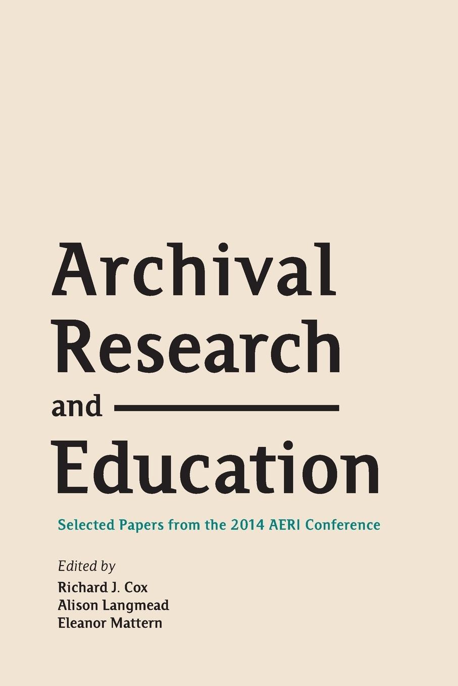 Vorderes Coverbild Archival Research and Education