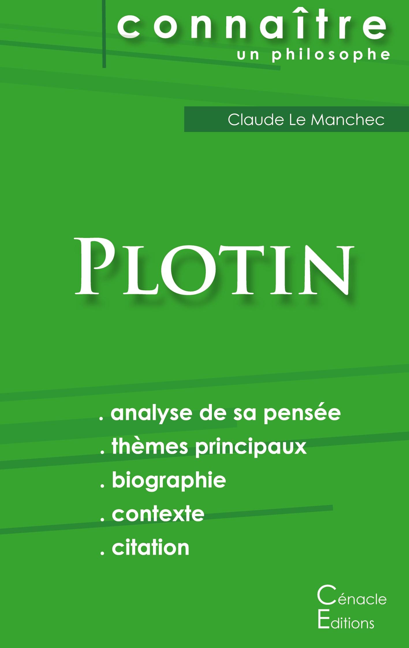 Vorderes Coverbild Comprendre Plotin (analyse complète de sa pensée)