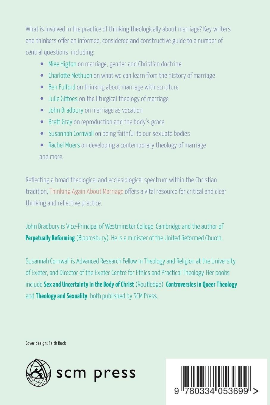 Rückseitencover Thinking Again About Marriage