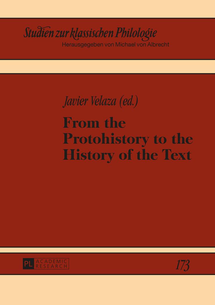 Vorderes Coverbild From the Protohistory to the History of the Text