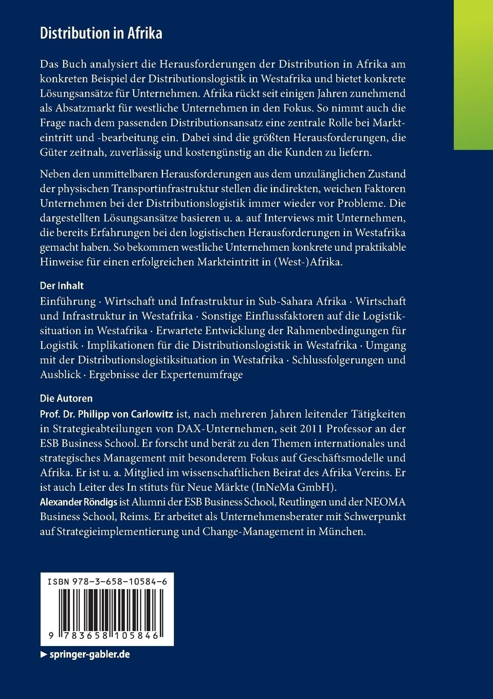 Rückseitencover Distribution in Afrika