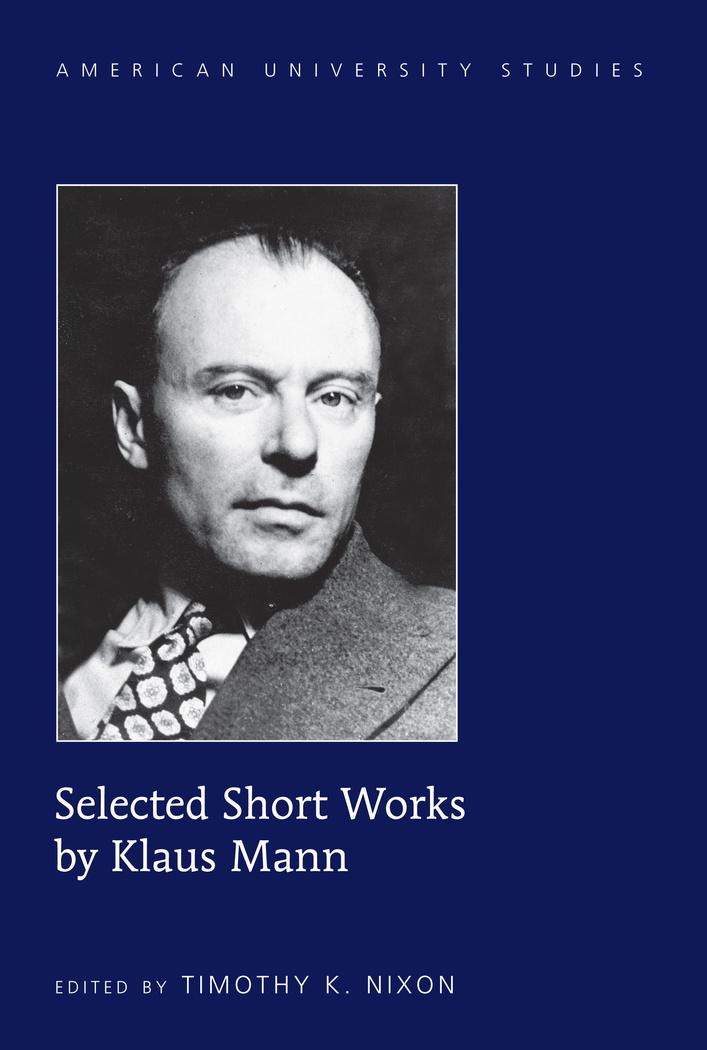 Vorderes Coverbild Selected Short Works by Klaus Mann
