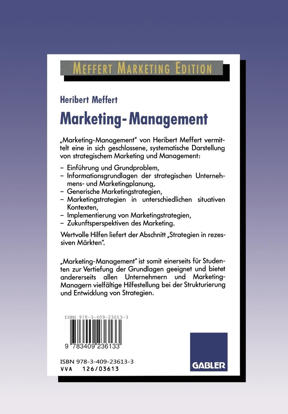 Rückseitencover Marketing-Management