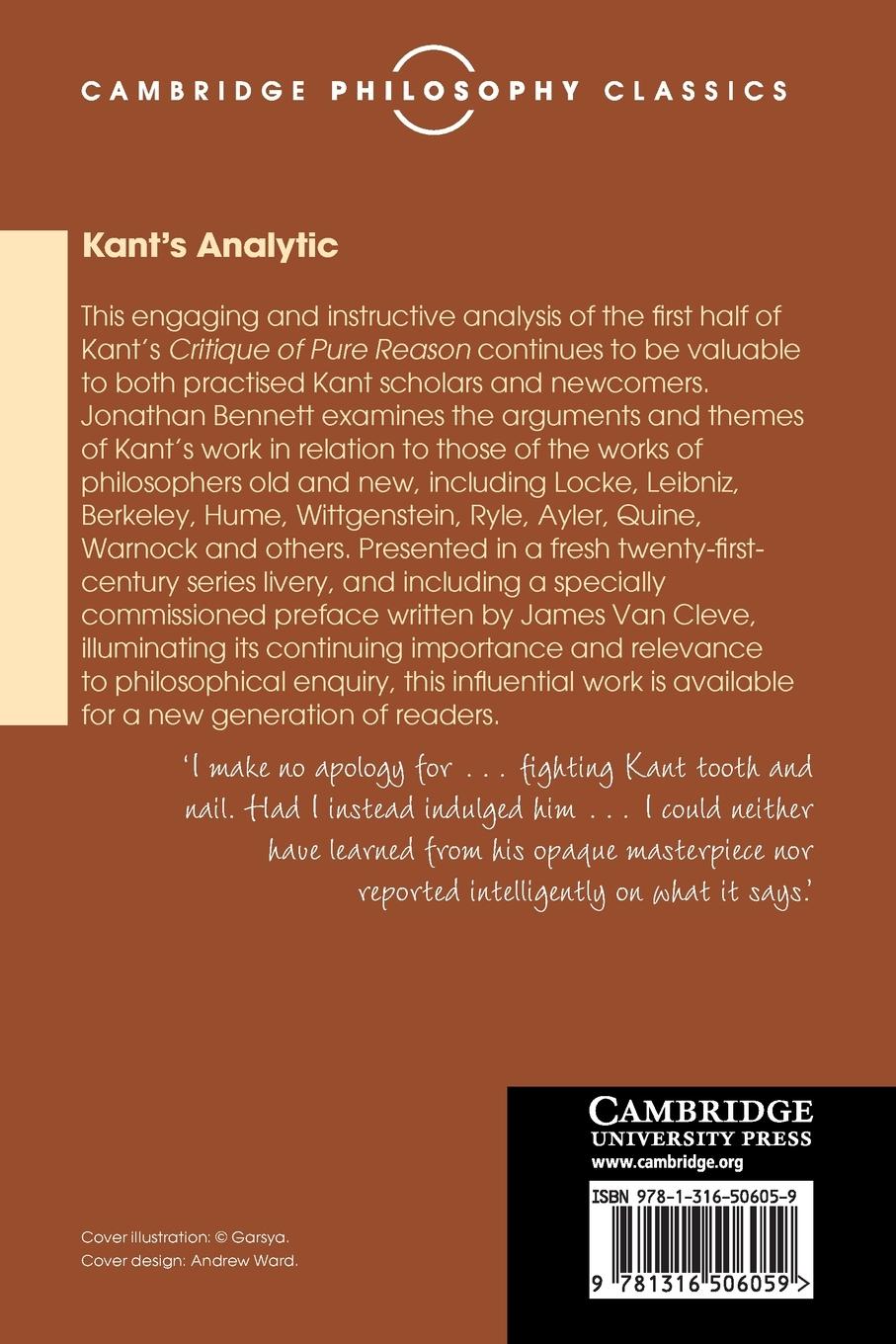 Rückseitencover Kant's Analytic