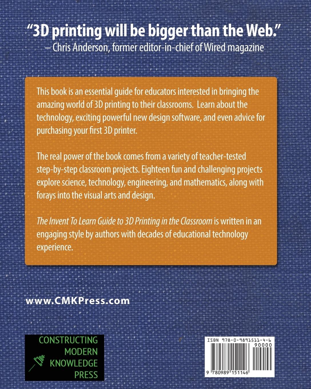 Rückseitencover The Invent To Learn Guide to 3D Printing in the Classroom