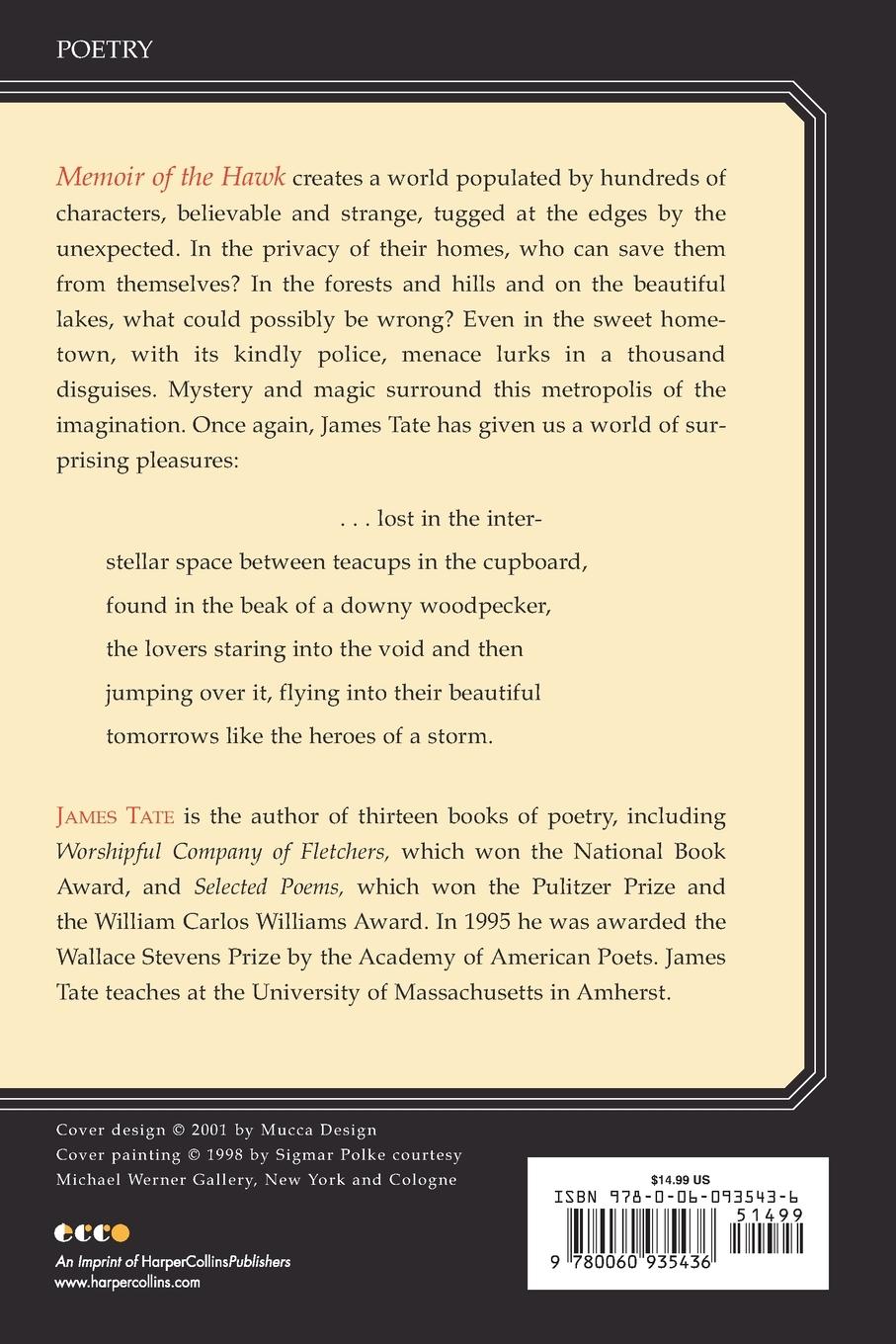 Rückseitencover Memoir of the Hawk