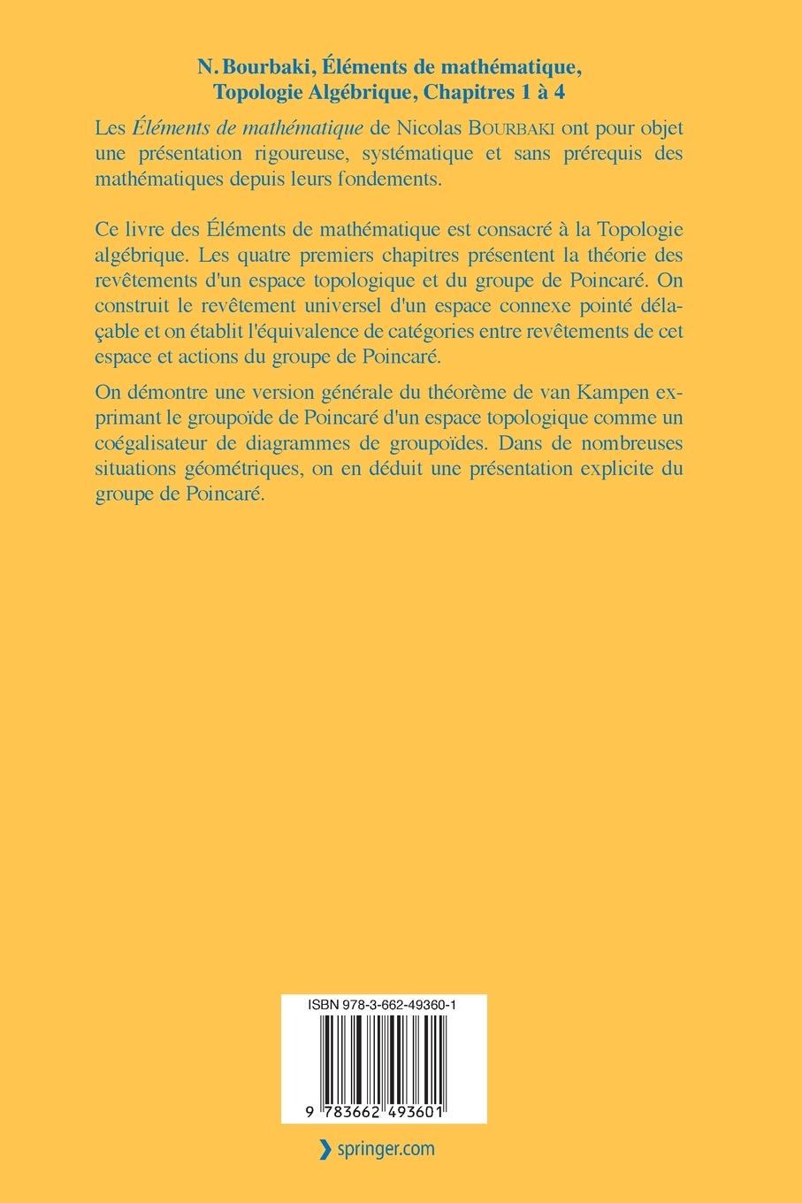 Rückseitencover Topologie algébrique