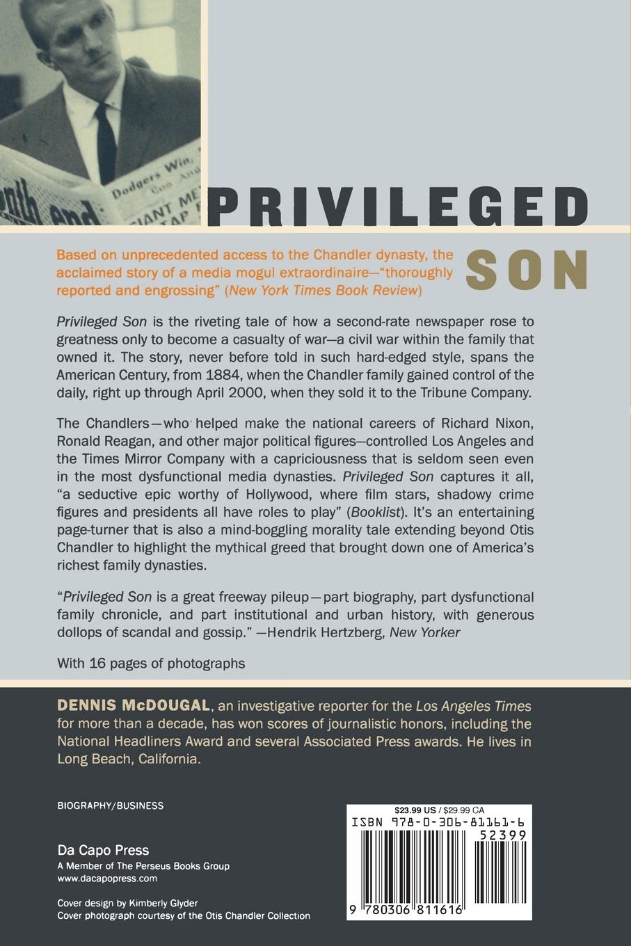 Rückseitencover Privileged Son