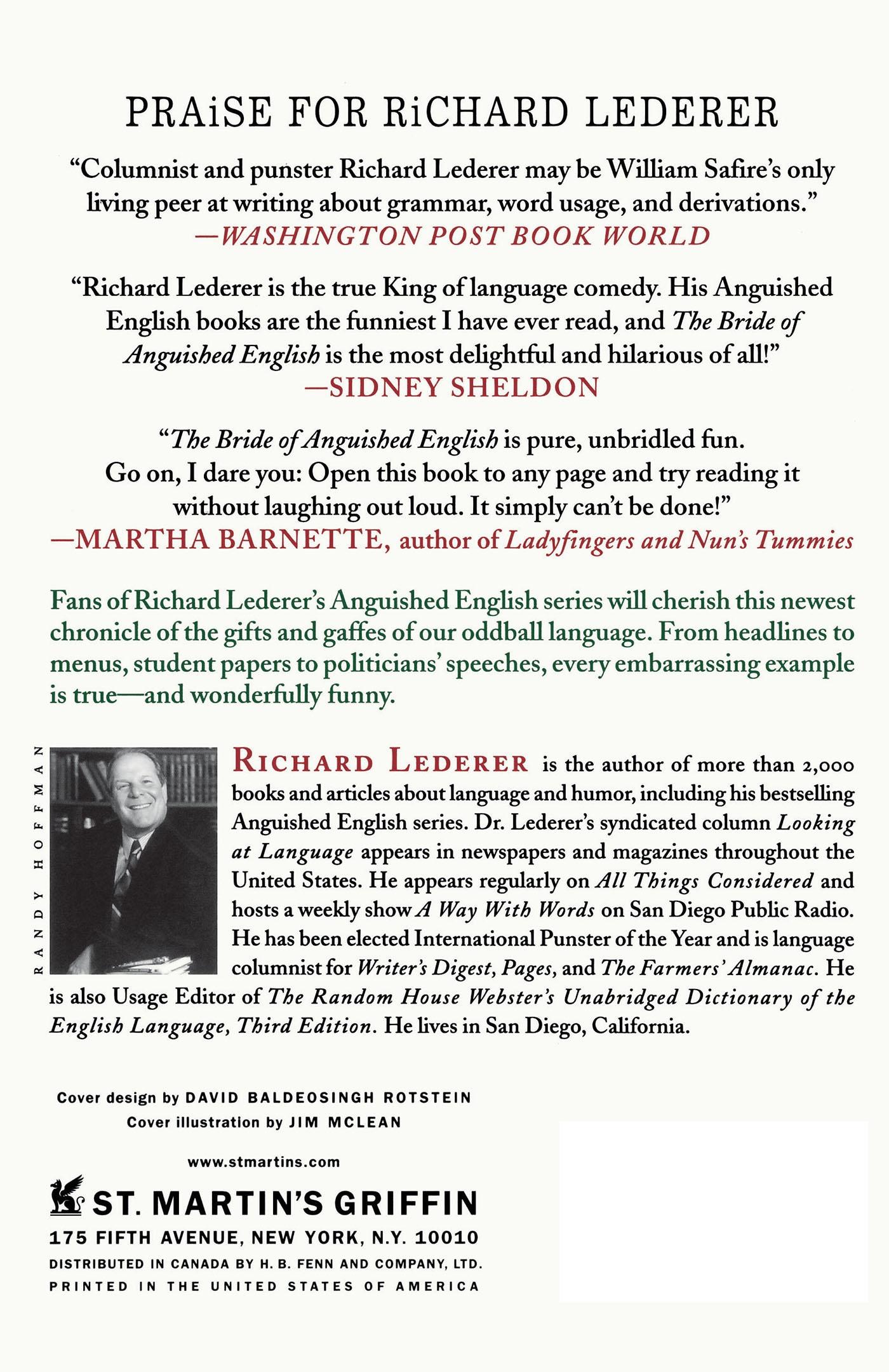 Rückseitencover The Bride of Anguished English