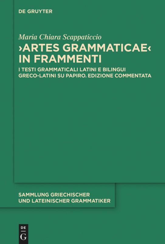 Vorderes Coverbild "Artes Grammaticae" in frammenti