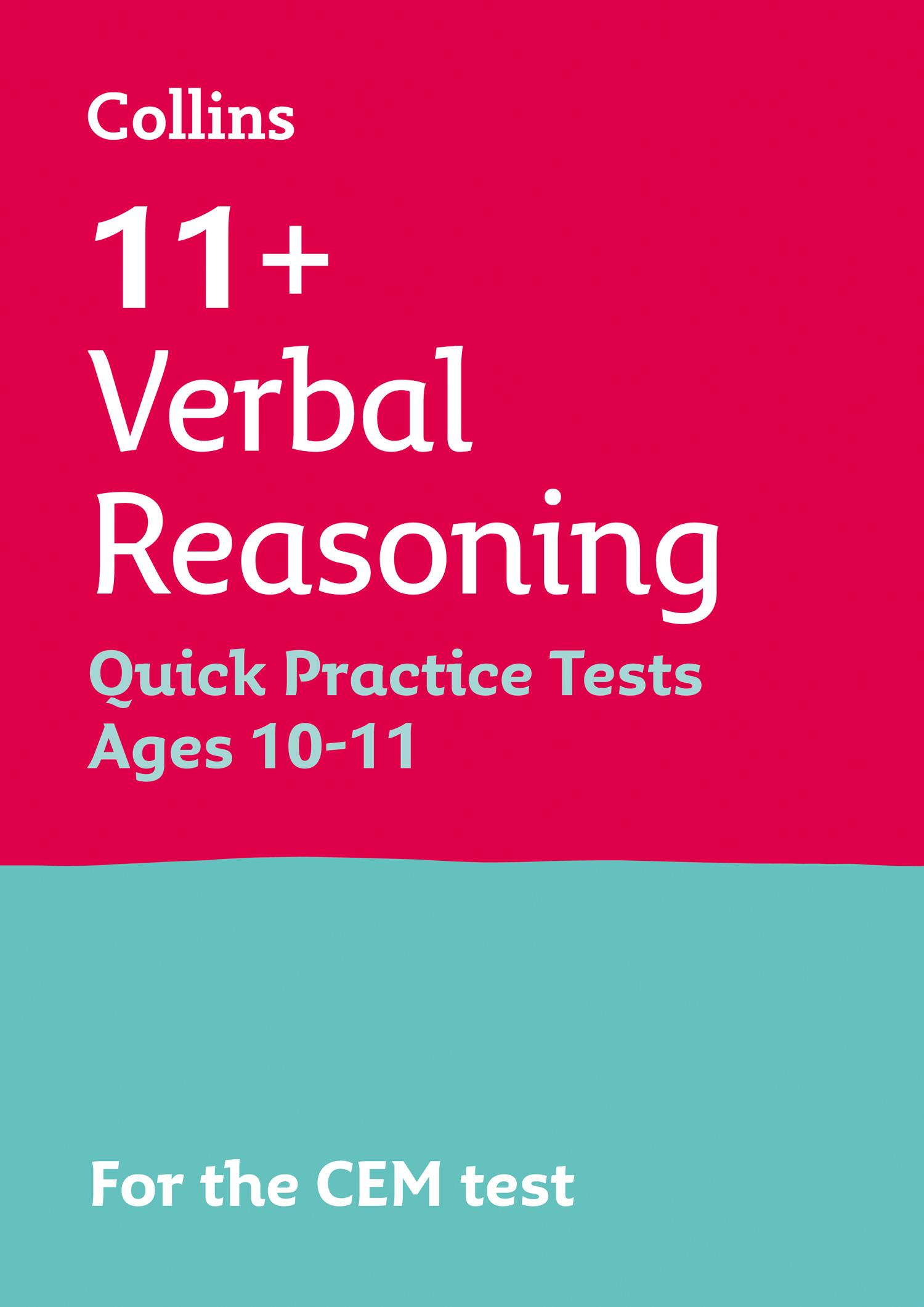 Vorderes Coverbild 11+ Verbal Reasoning Quick Practice Tests Age 10-11 (Year 6)