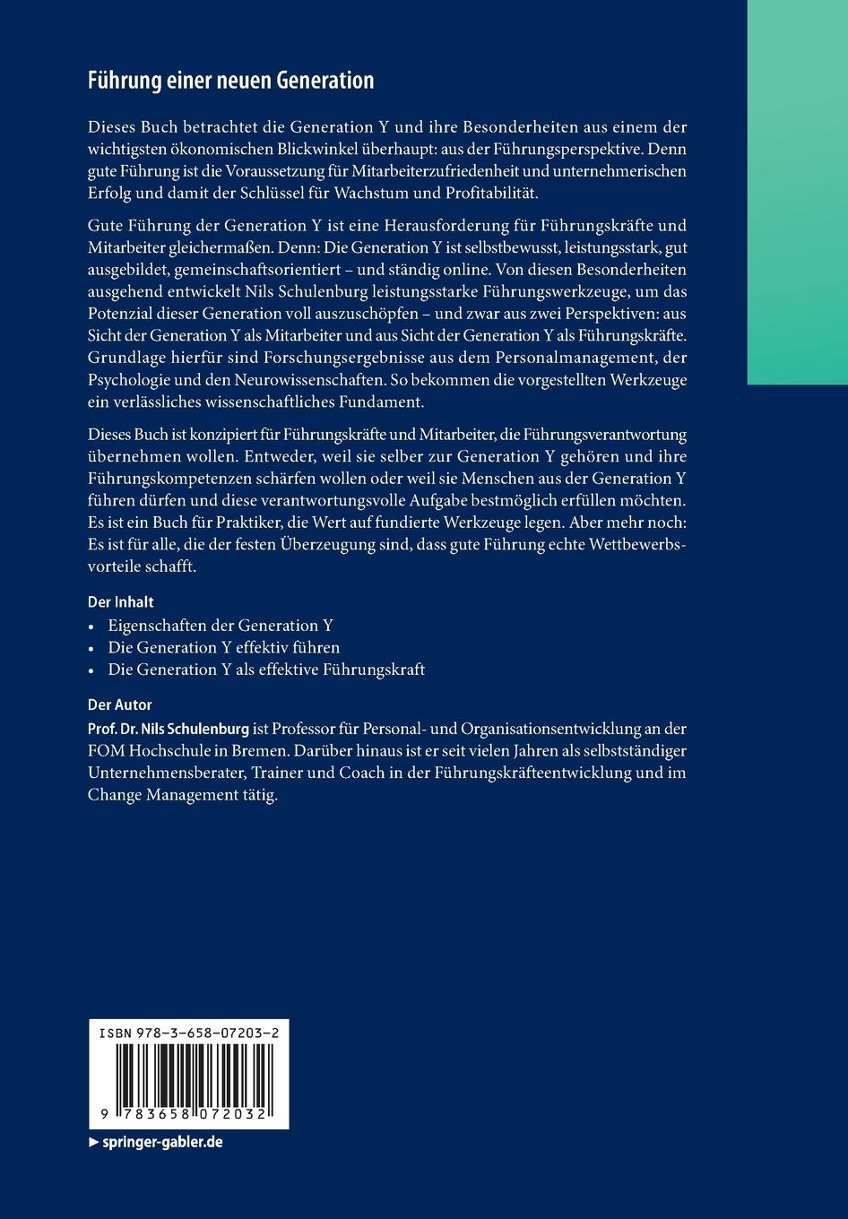 Rückseitencover Führung einer neuen Generation