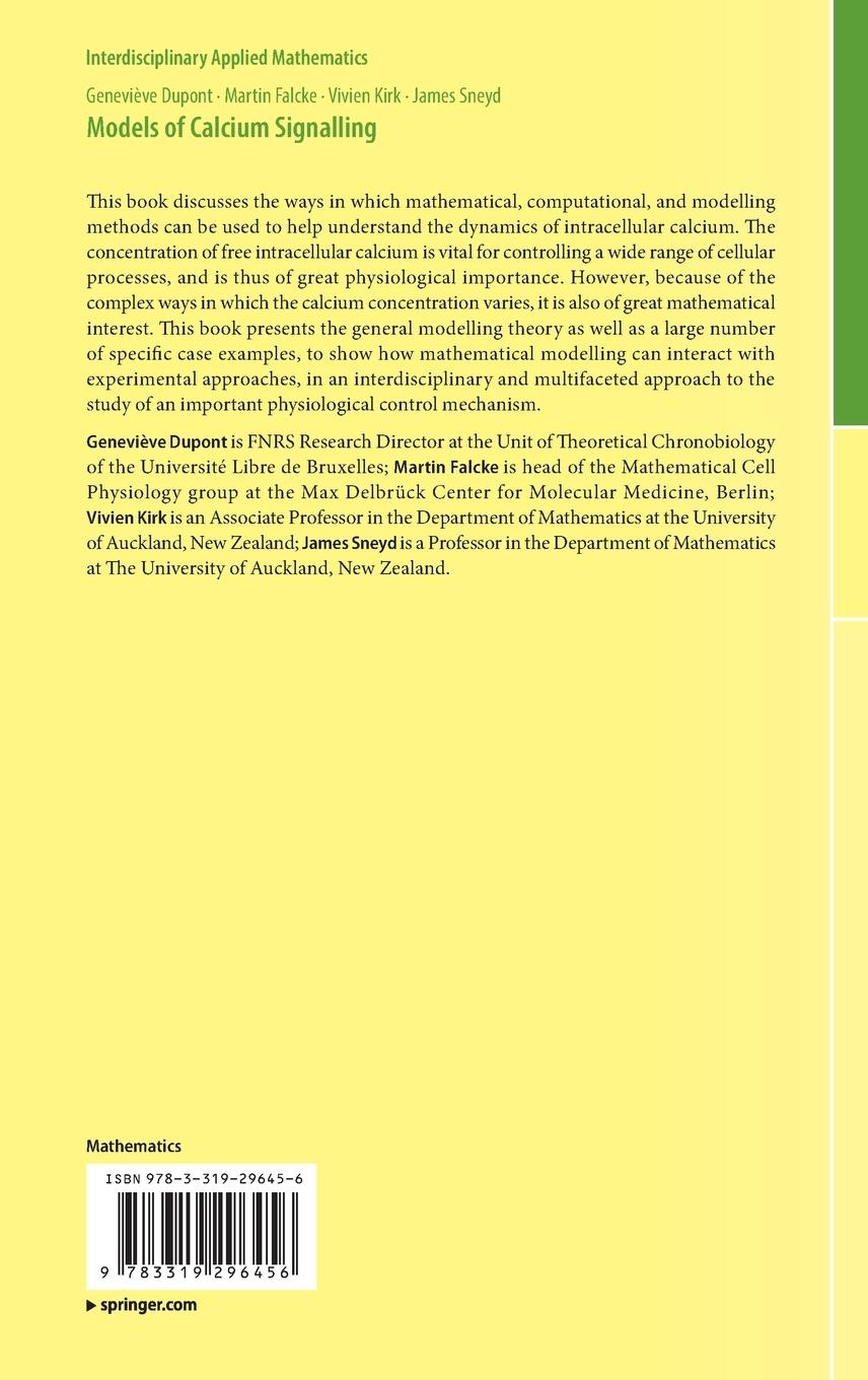 Rückseitencover Models of Calcium Signalling