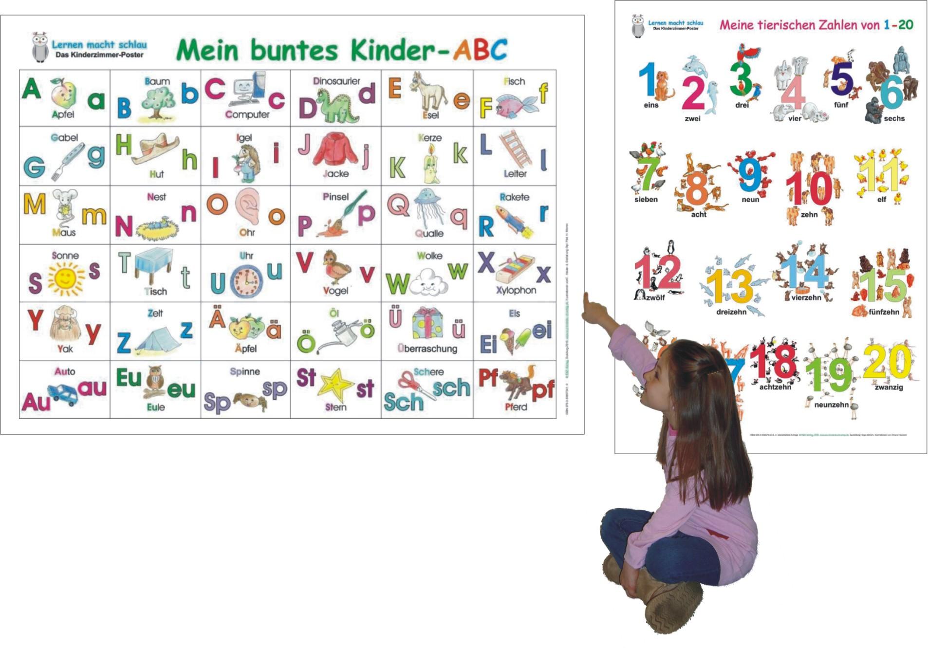 Vorderes Coverbild Mein buntes Kinder-ABC + Meine tierischen Zahlen/2 Poster