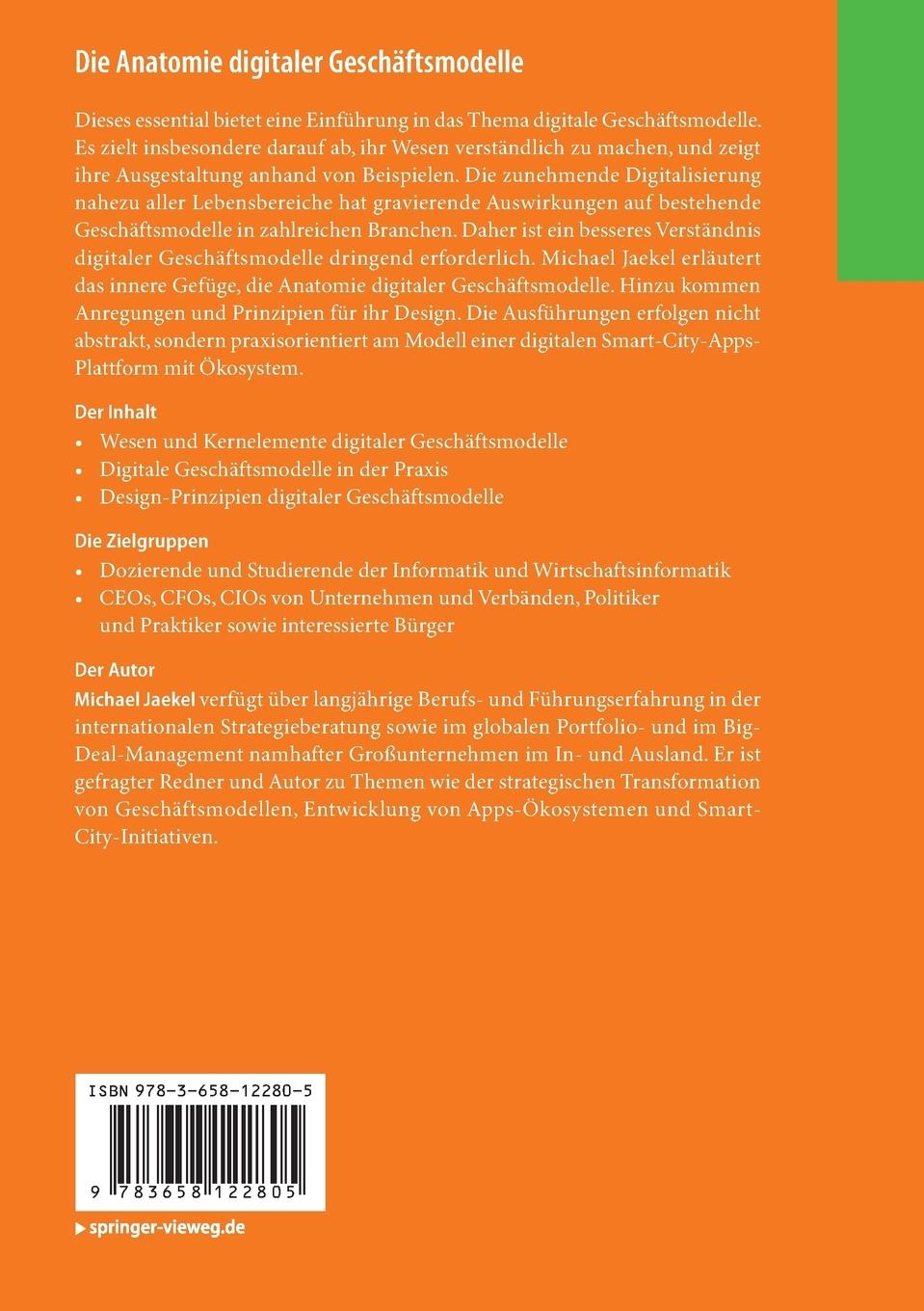 Rückseitencover Die Anatomie digitaler Geschäftsmodelle