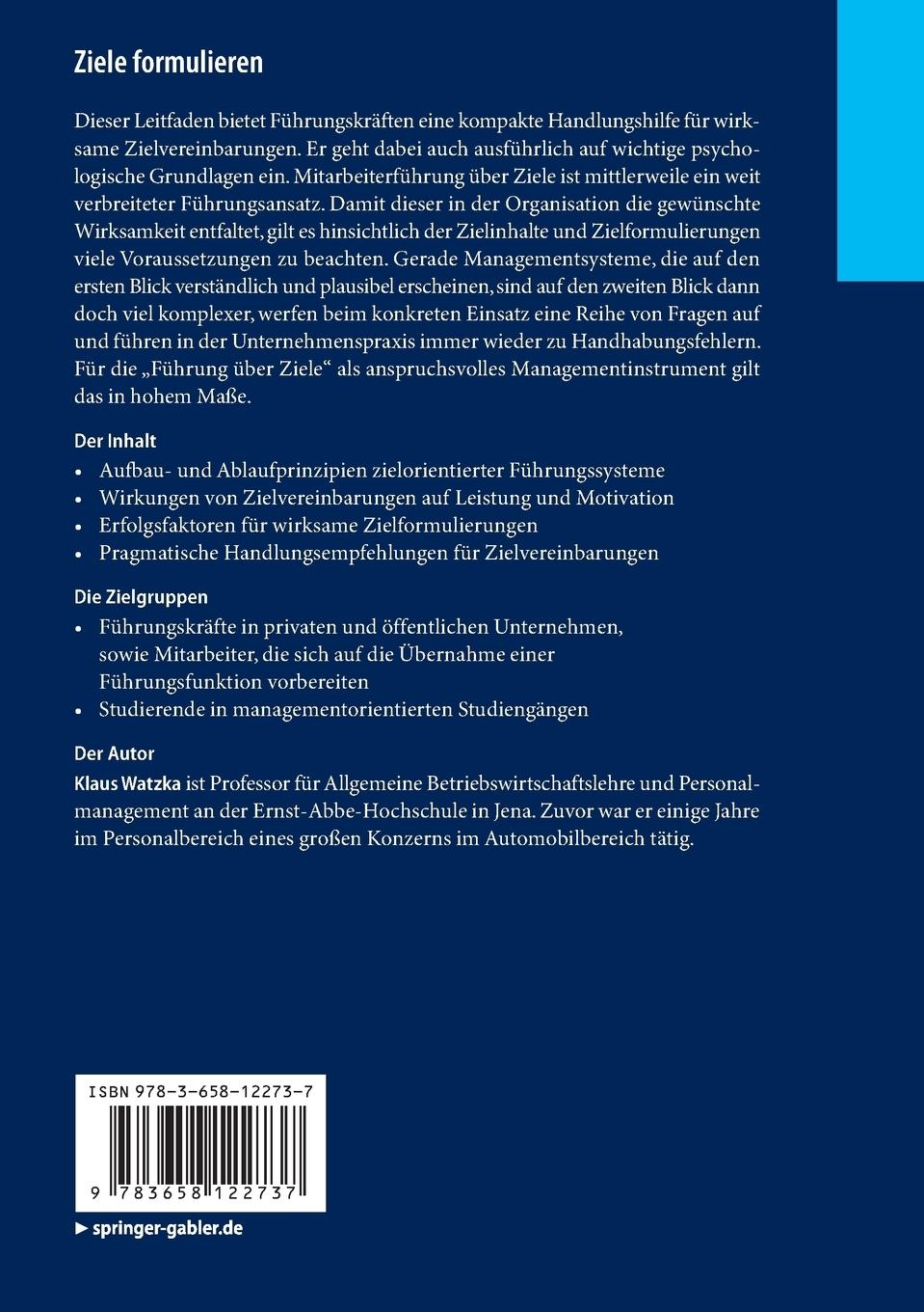 Rückseitencover Ziele formulieren