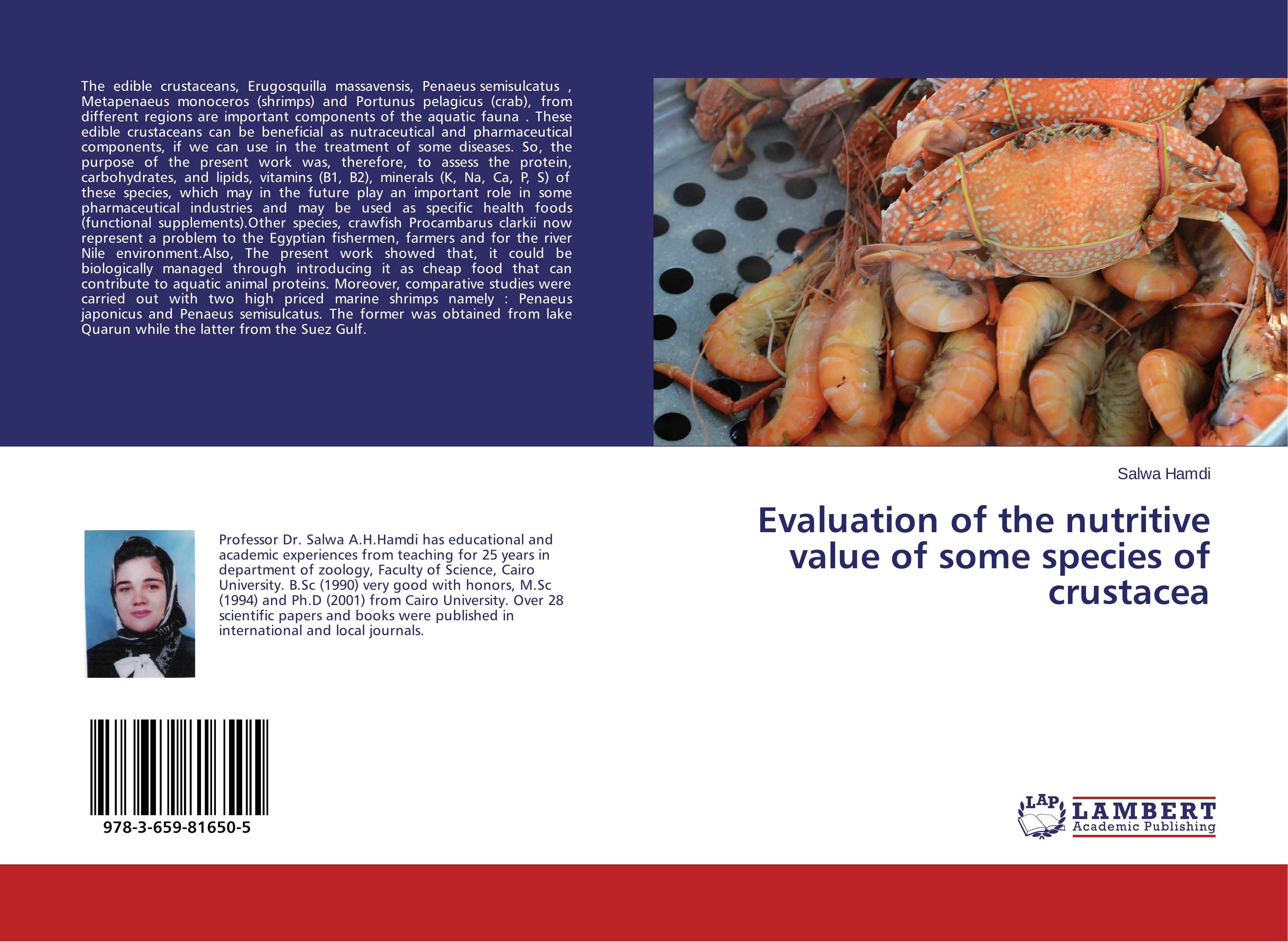 Vorderes Coverbild Evaluation of the nutritive value of some species of crustacea