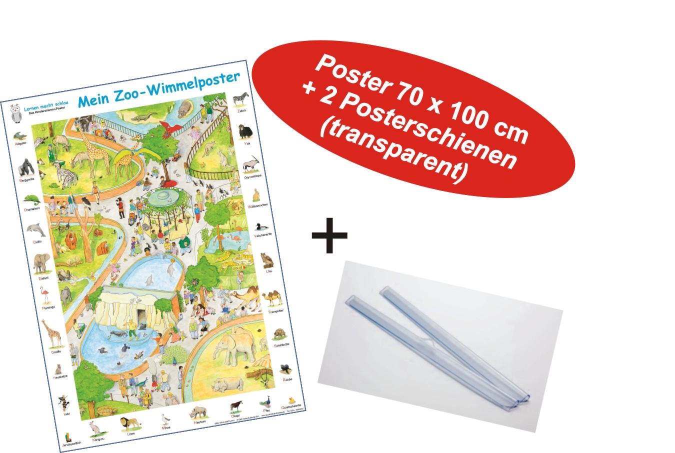 Vorderes Coverbild Mein Zoo-Wimmelposter + Posterschienen