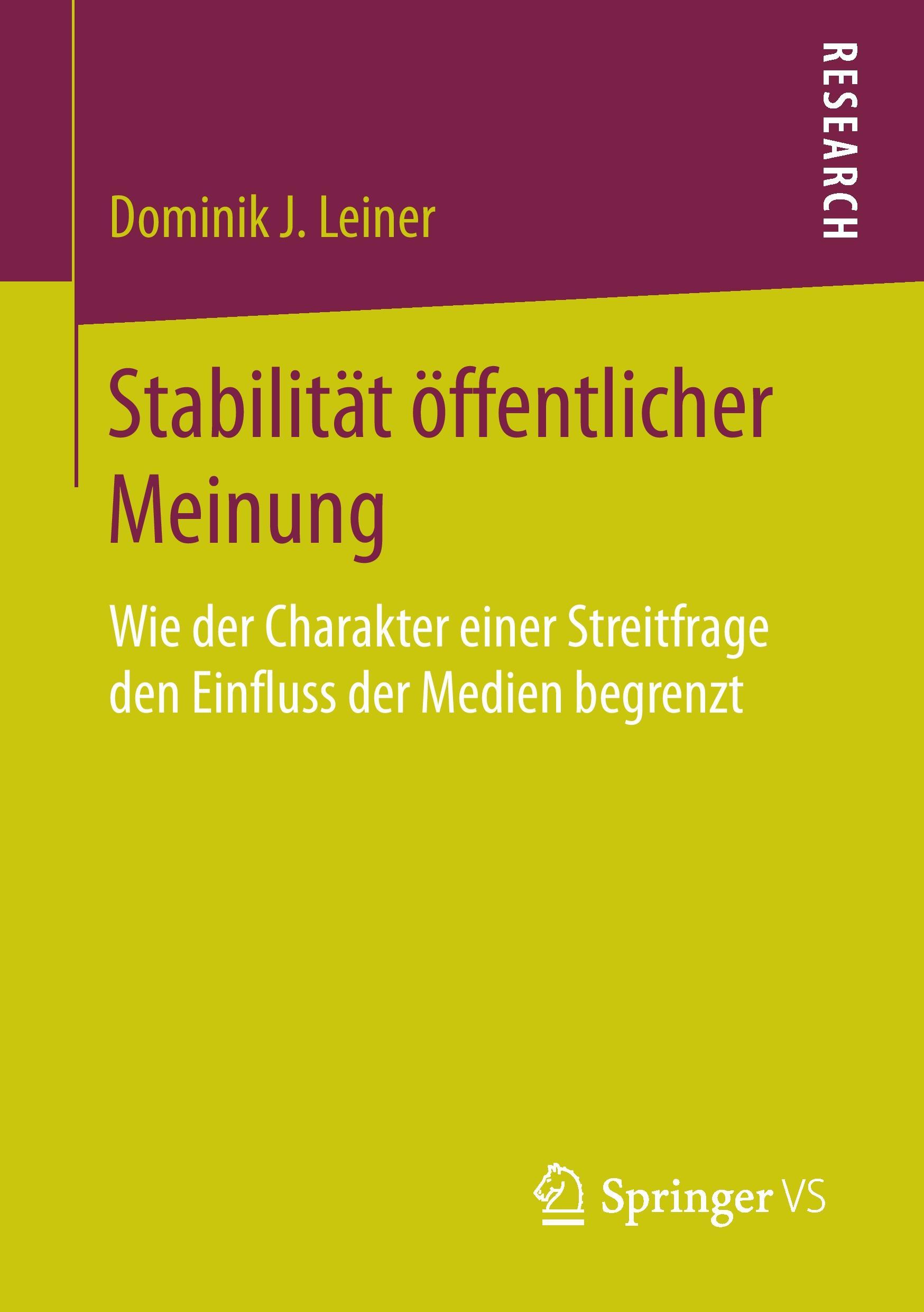 Vorderes Coverbild Stabilität öffentlicher Meinung