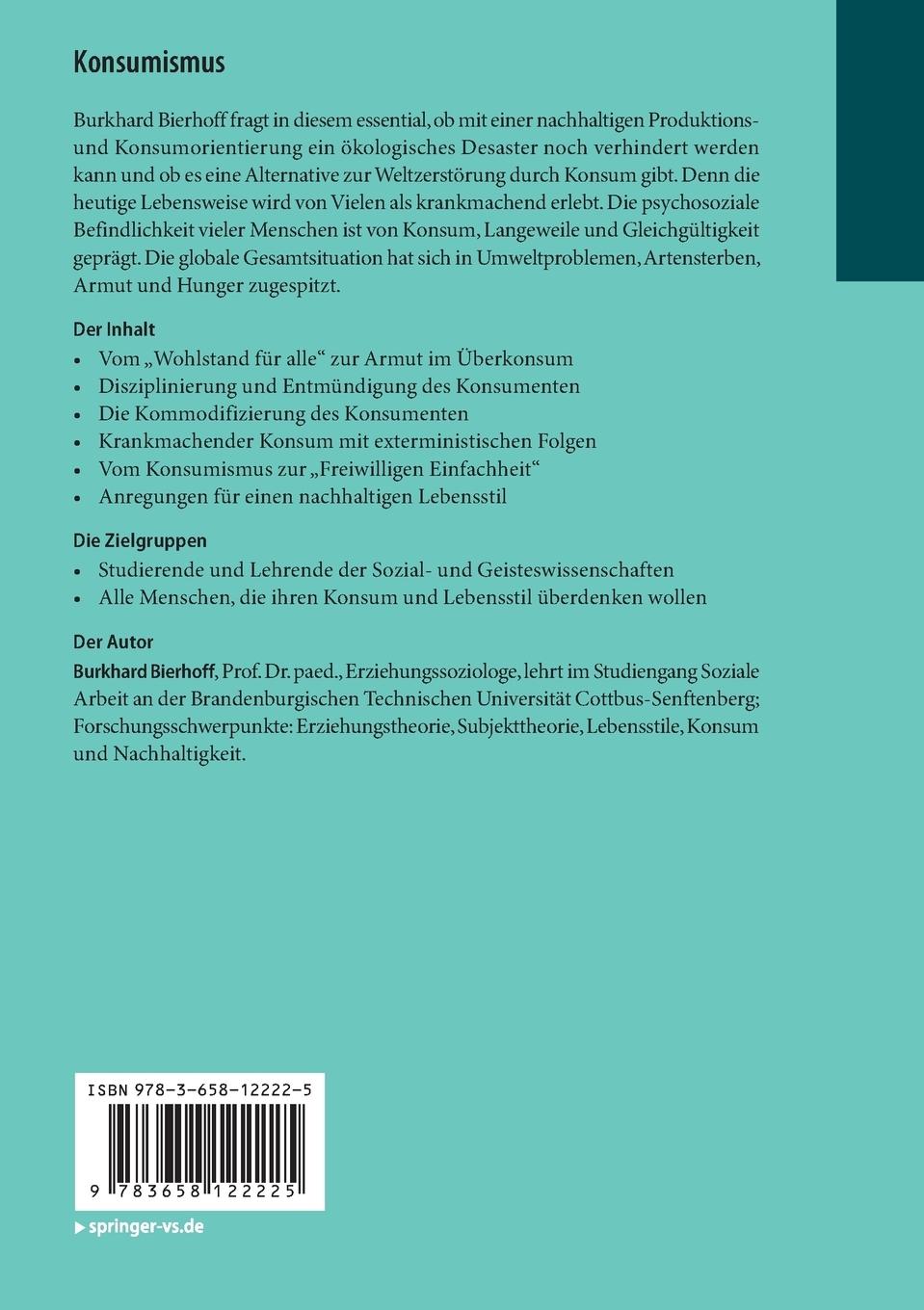 Rückseitencover Konsumismus