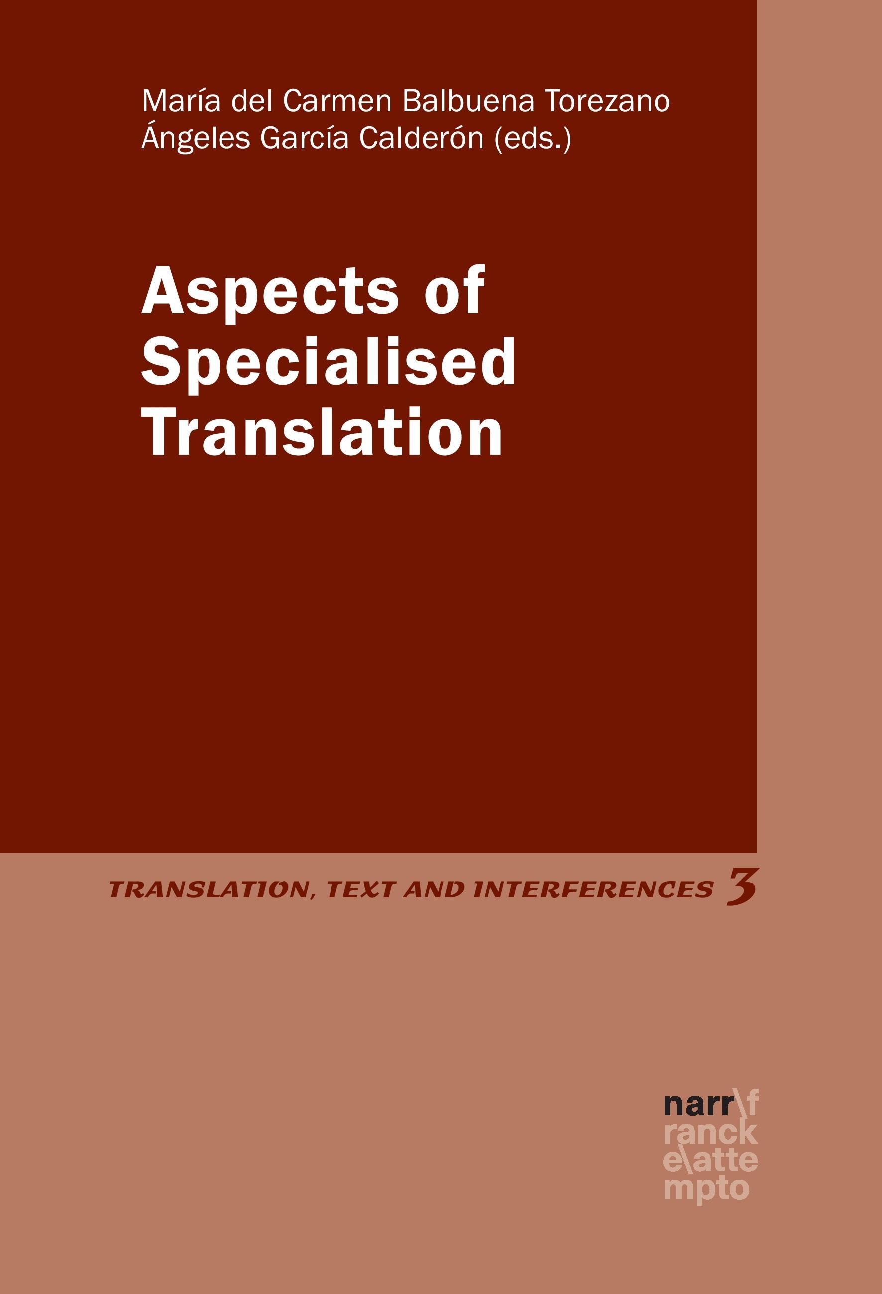 Vorderes Coverbild Aspects of Specialised Translation