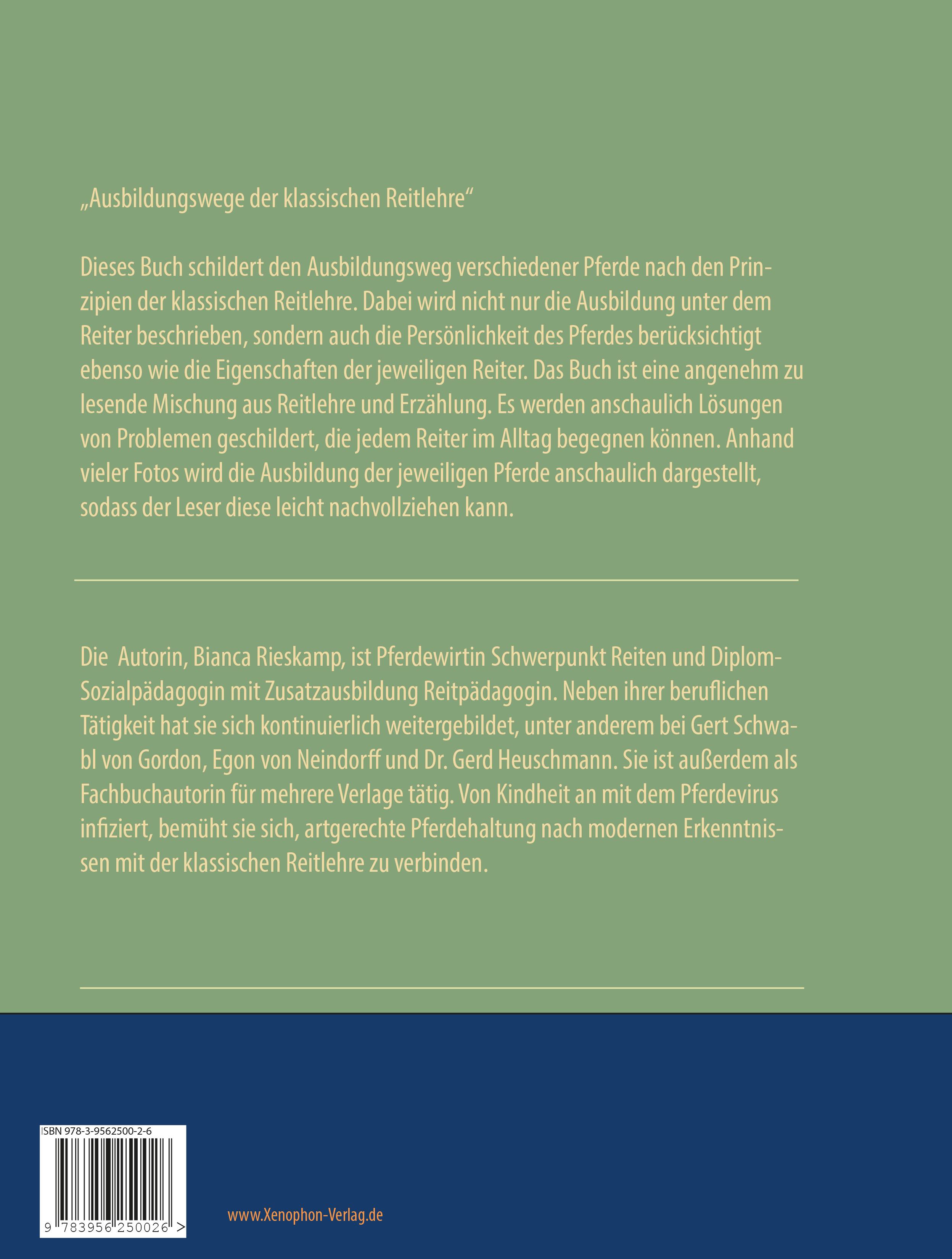 Rückseitencover Ausbildungswege der klassischen Reitlehre