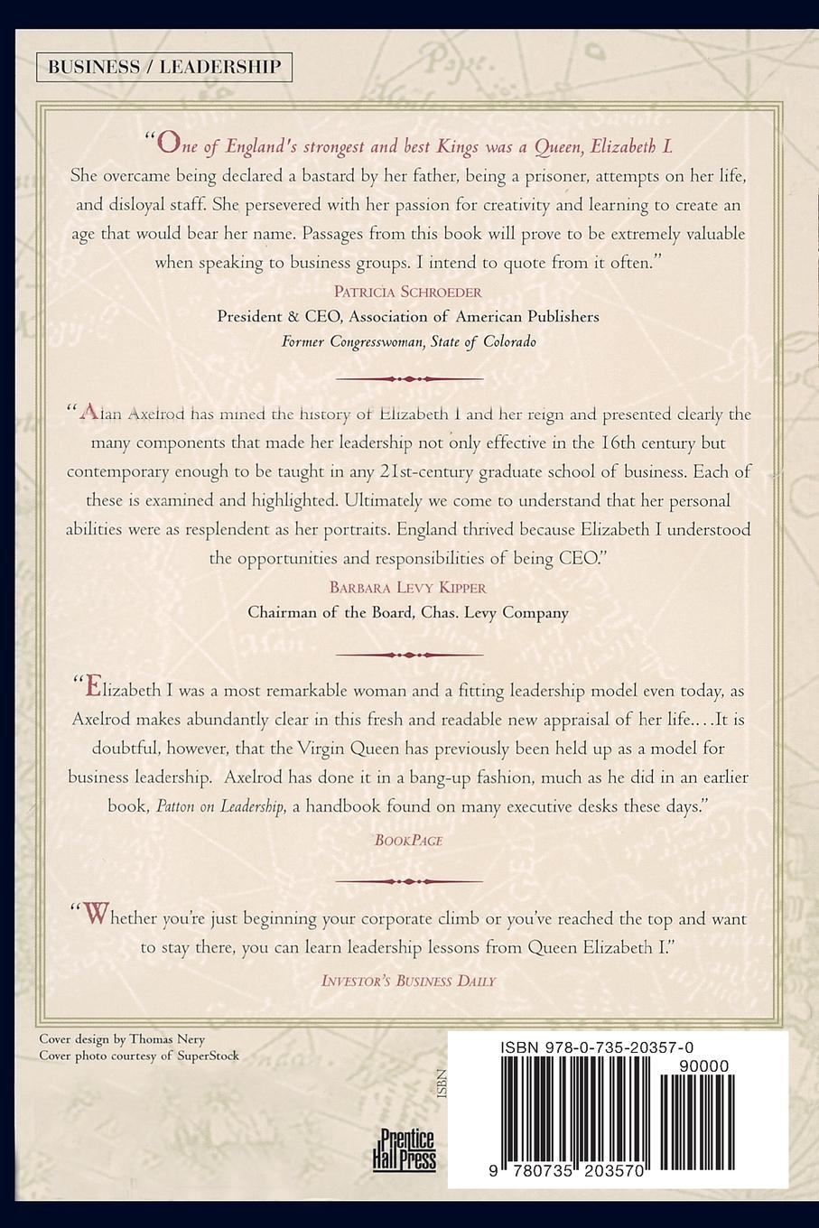 Rückseitencover Elizabeth I CEO