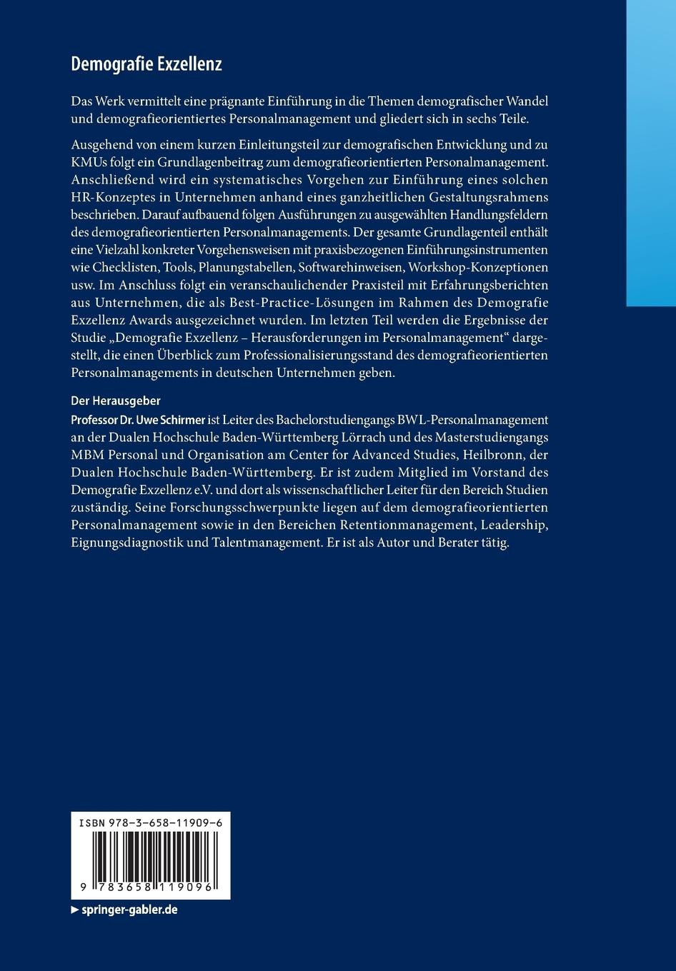 Rückseitencover Demografie Exzellenz