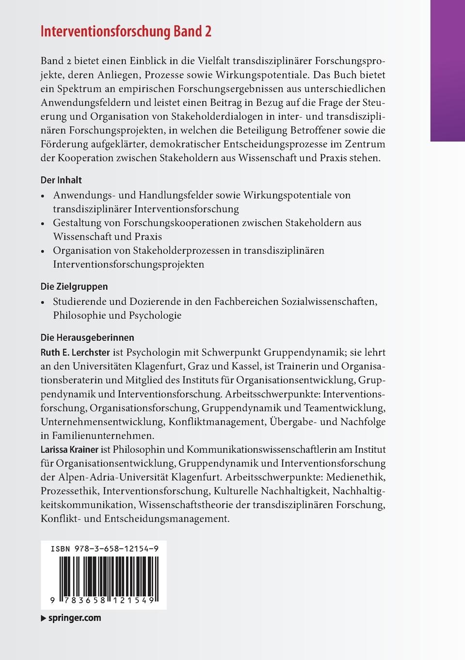 Rückseitencover Interventionsforschung