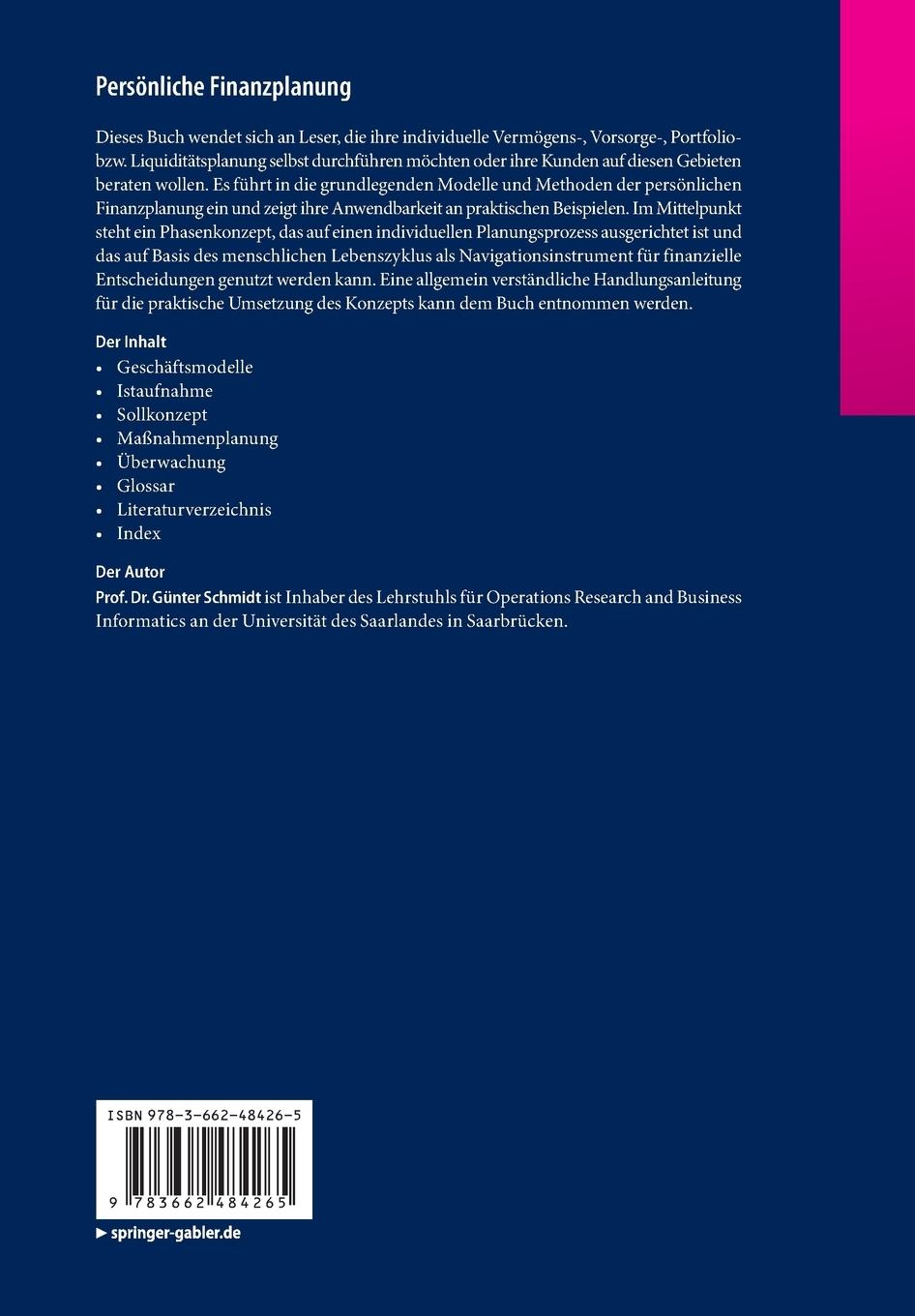 Rückseitencover Persönliche Finanzplanung