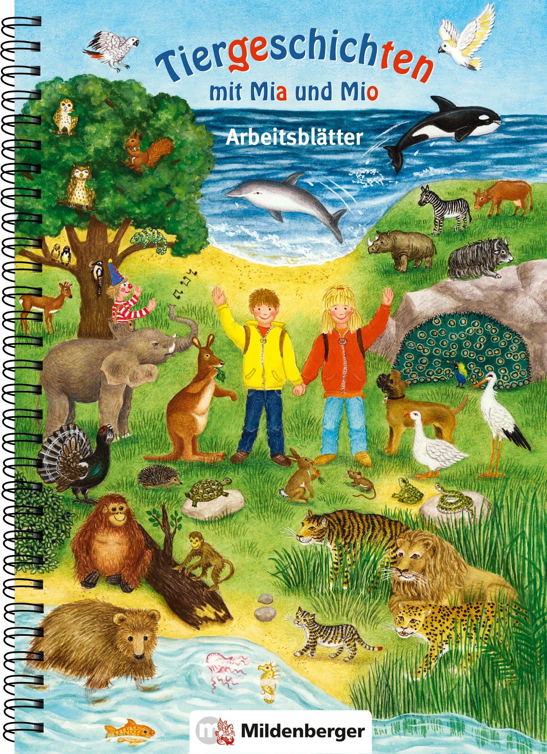 Vorderes Coverbild Tiergeschichten mit Mia und Mio - Arbeitsblätter