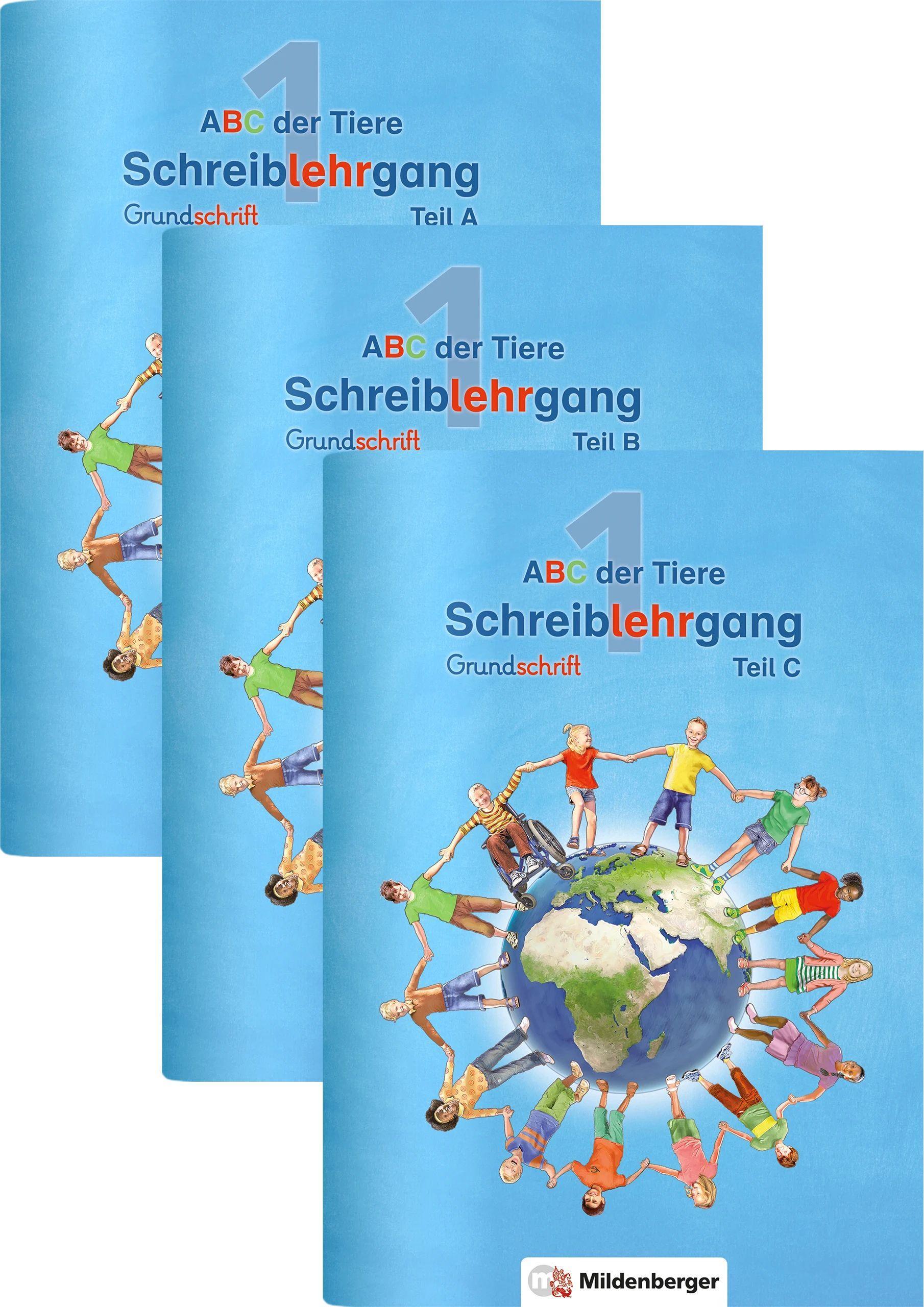 Vorderes Coverbild ABC der Tiere 1 - Schreiblehrgang Grundschrift, Teil A, B und C · Neubearbeitung