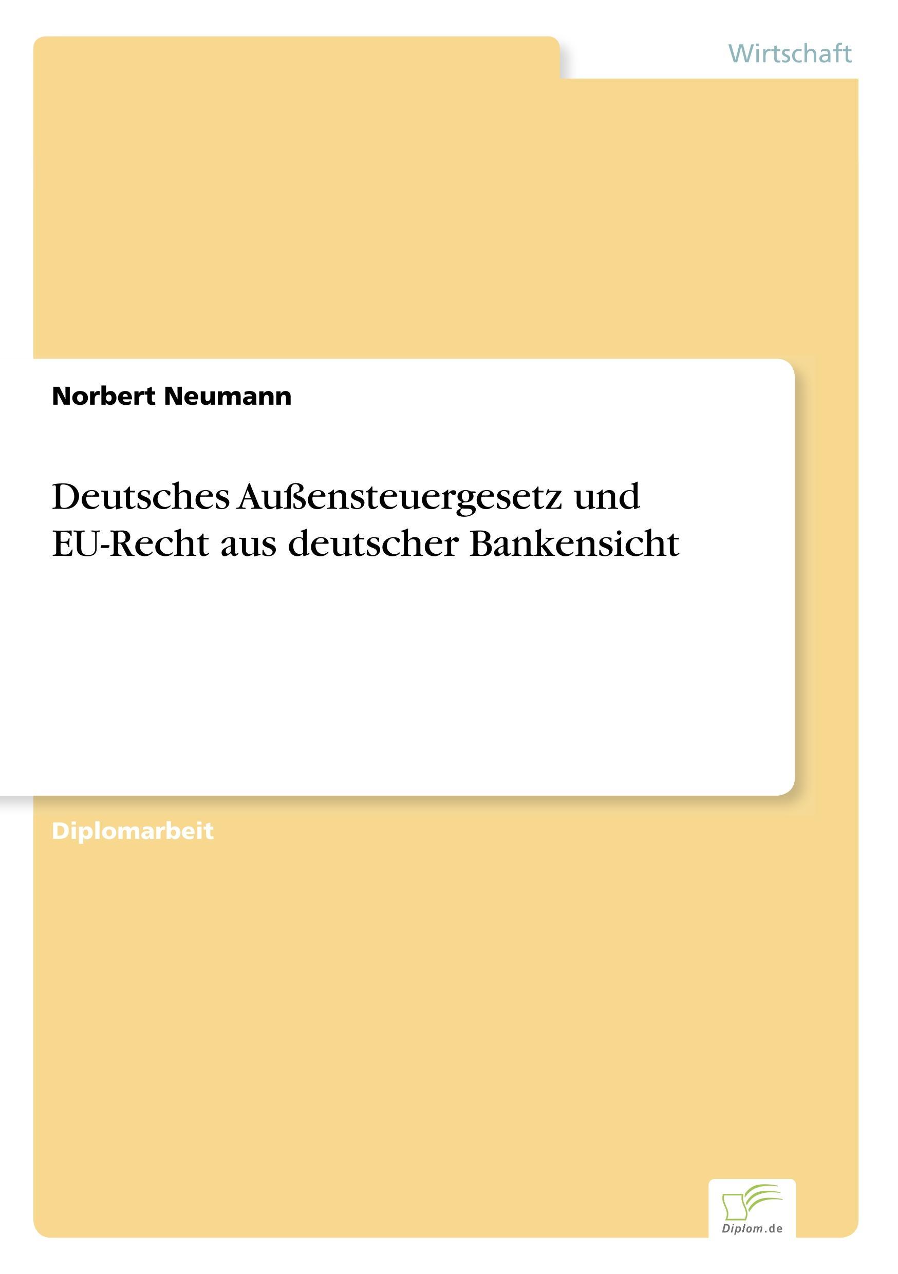 Vorderes Coverbild Deutsches Außensteuergesetz und EU-Recht aus deutscher Bankensicht