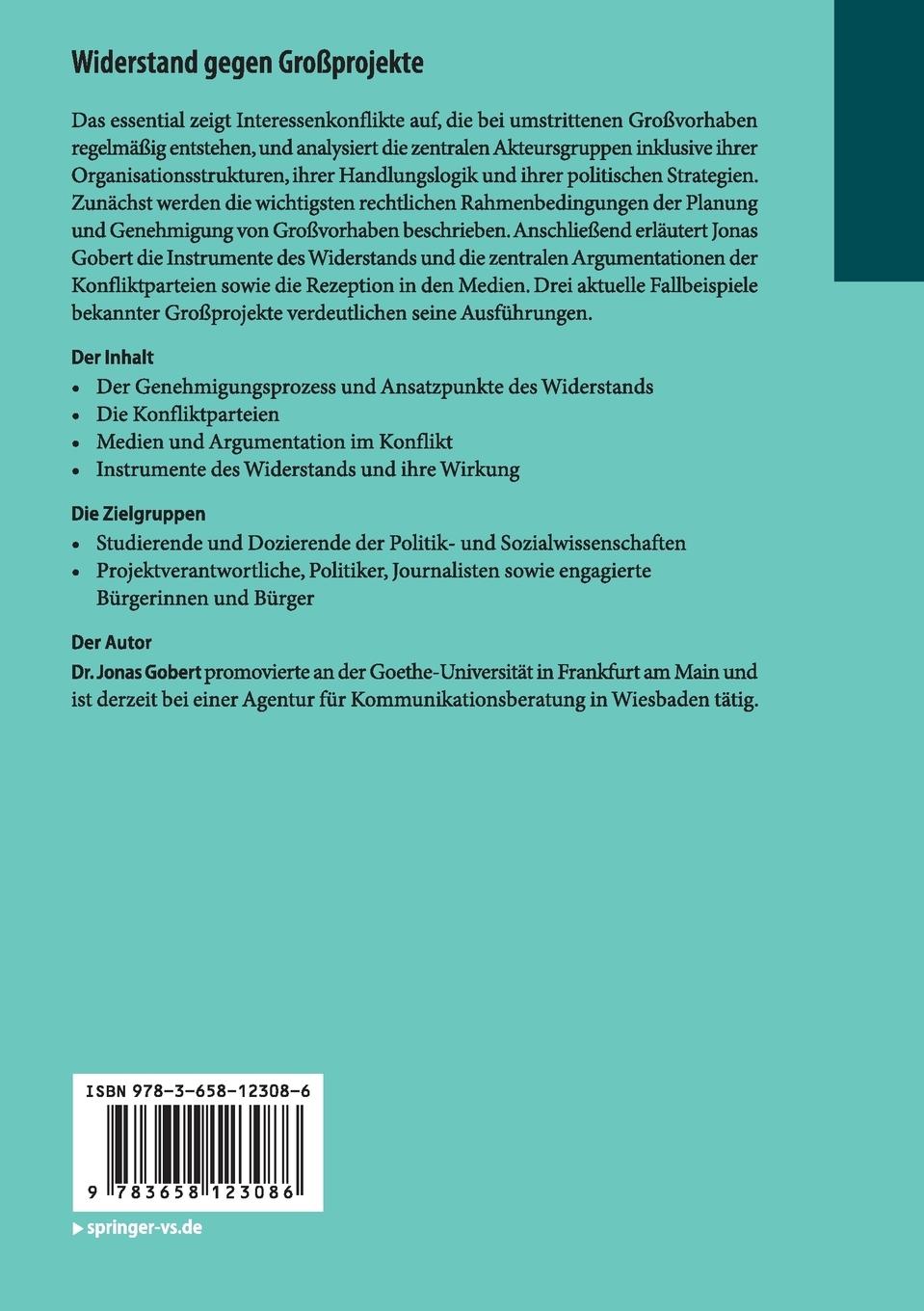 Rückseitencover Widerstand gegen Großprojekte