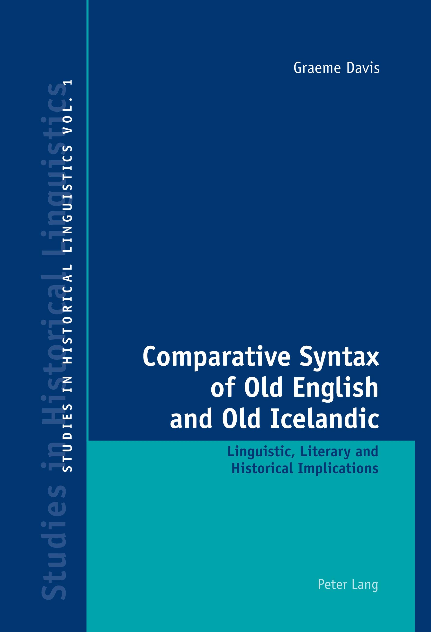 Vorderes Coverbild Comparative Syntax of Old English and Old Icelandic