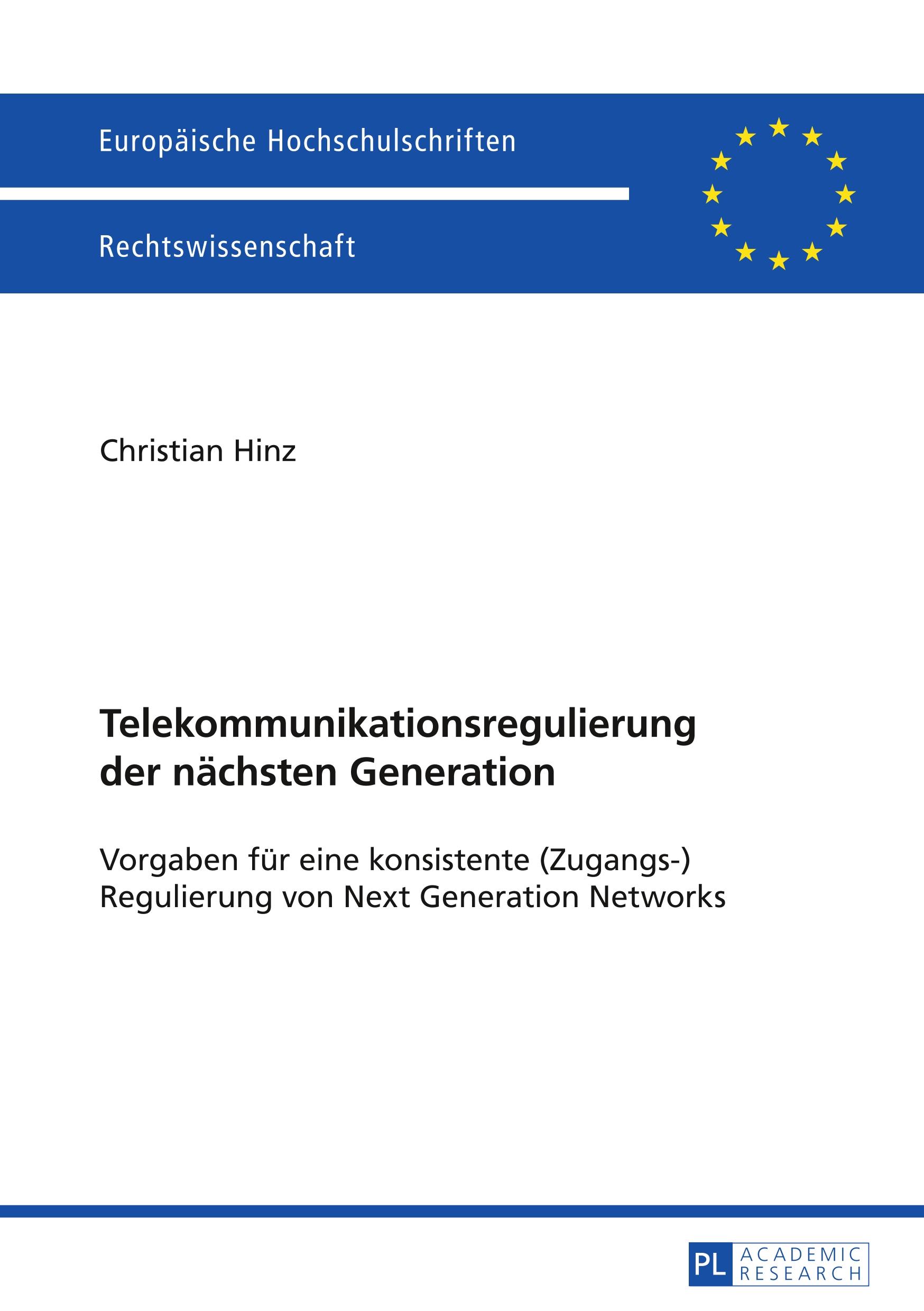 Vorderes Coverbild Telekommunikationsregulierung der nächsten Generation