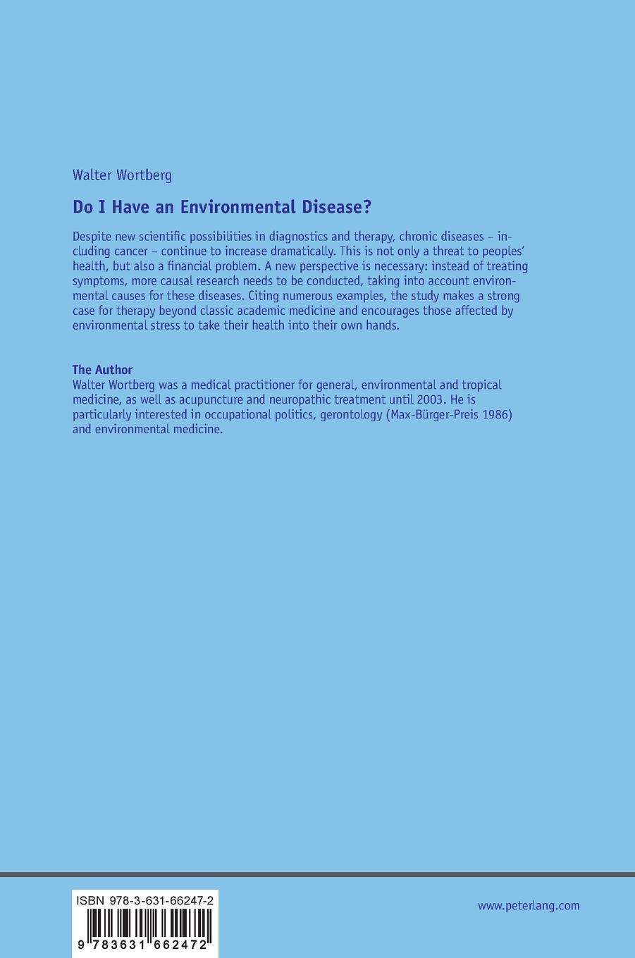Rückseitencover Do I Have an Environmental Disease?