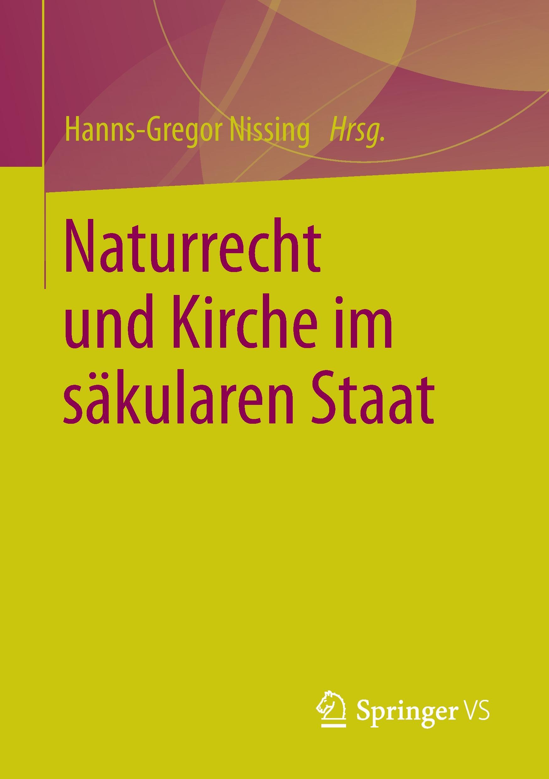 Vorderes Coverbild Naturrecht und Kirche im säkularen Staat