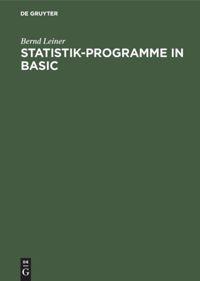Vorderes Coverbild Statistik-Programme in BASIC