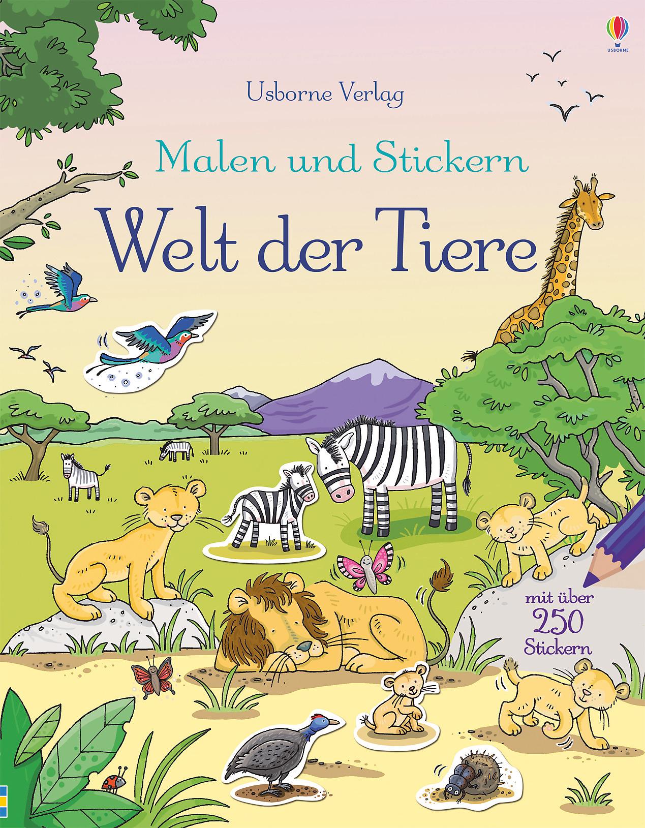 Vorderes Coverbild Malen und Stickern: Welt der Tiere